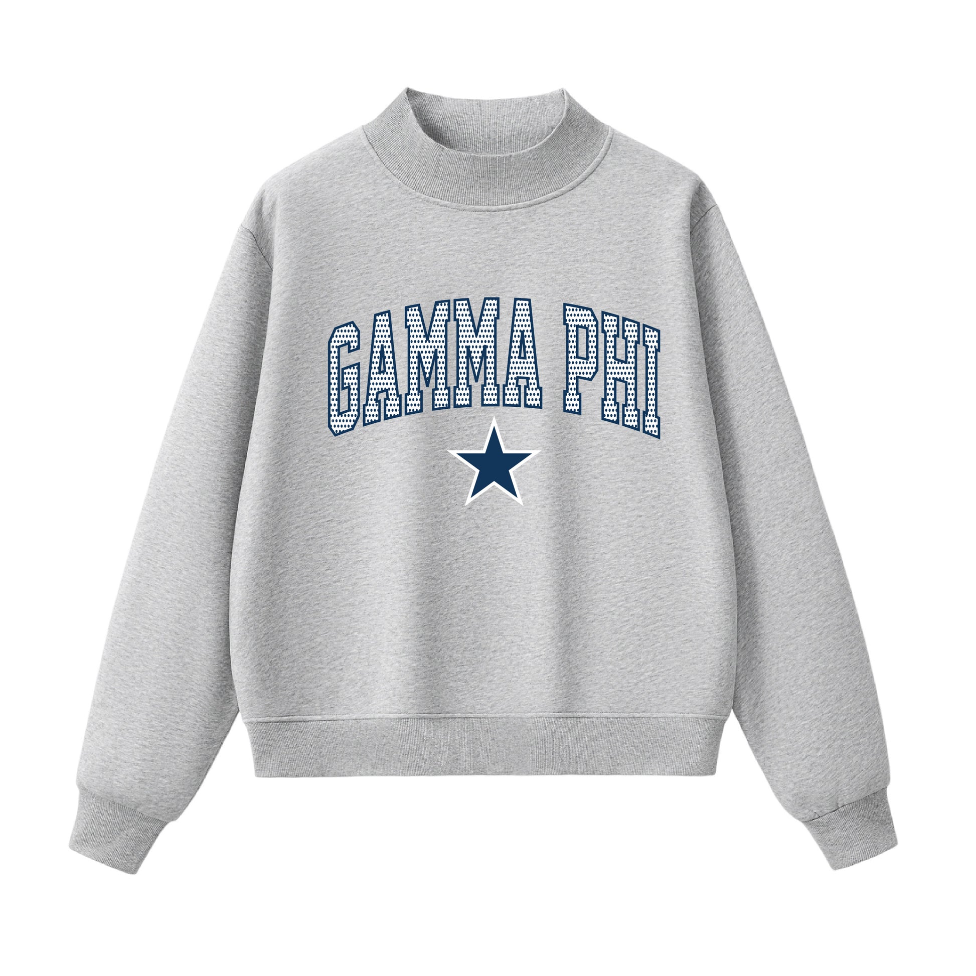 Gamma Phi Polka Dot Mock Neck