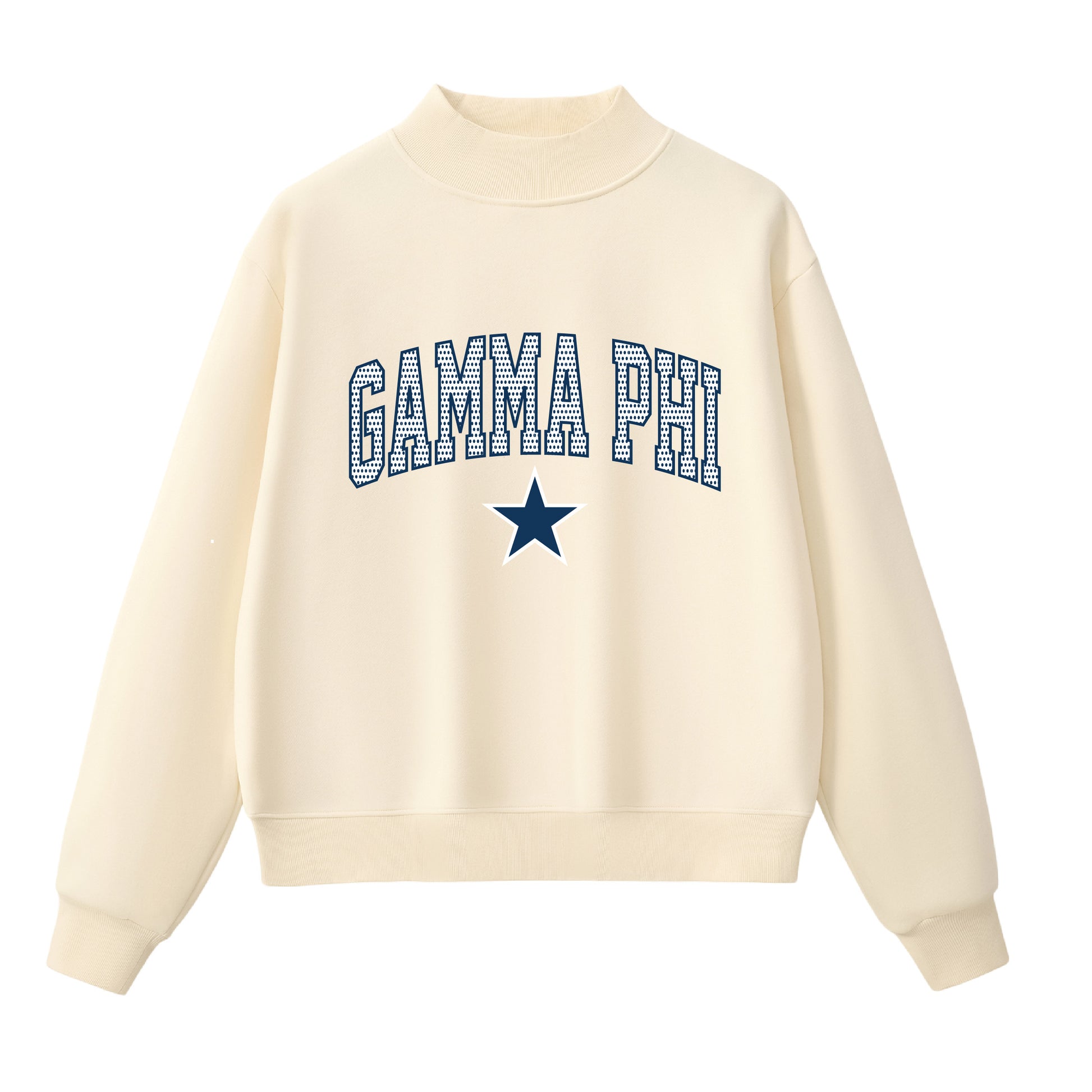 Gamma Phi Polka Dot Mock Neck