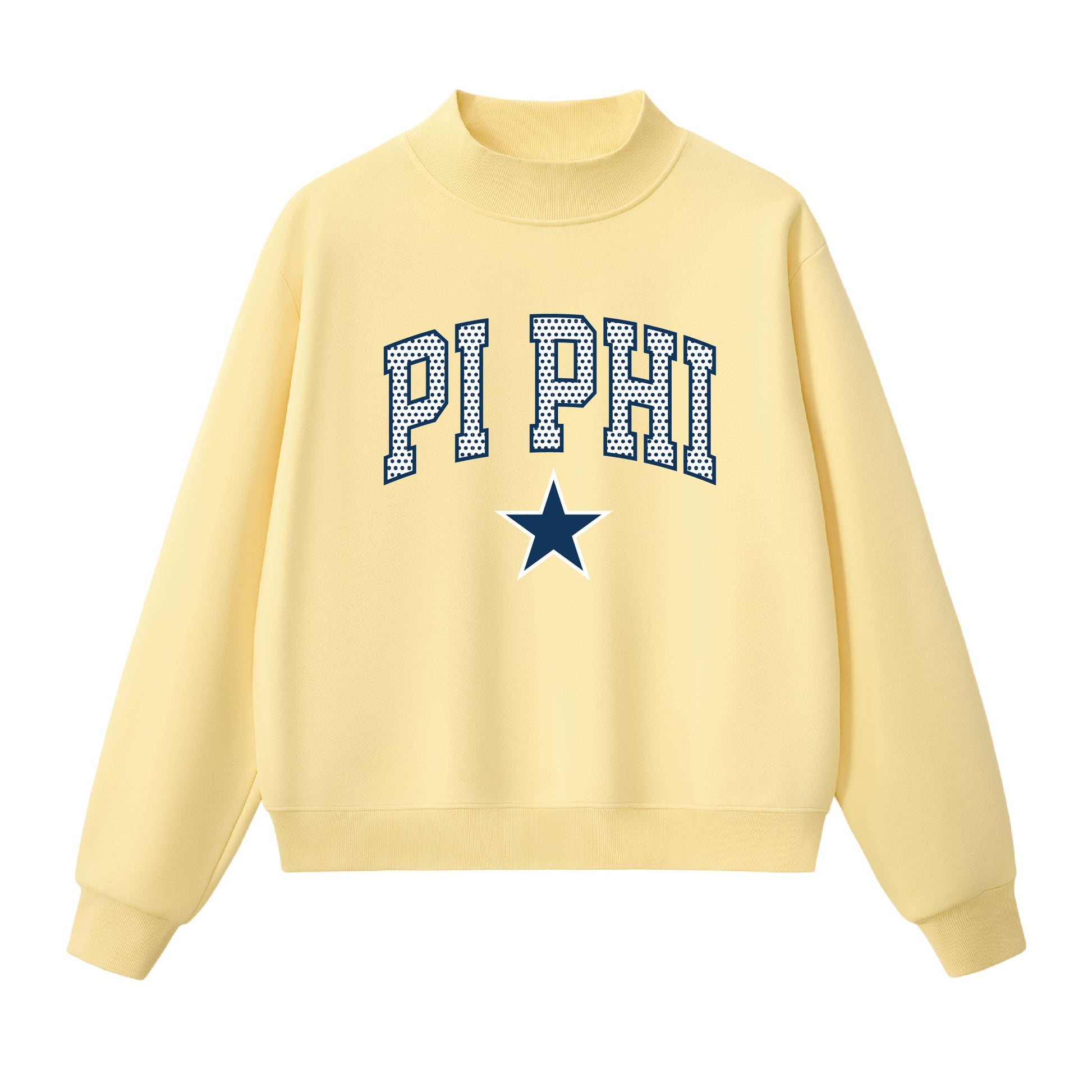 Pi Phi Polka Dot Mock Neck