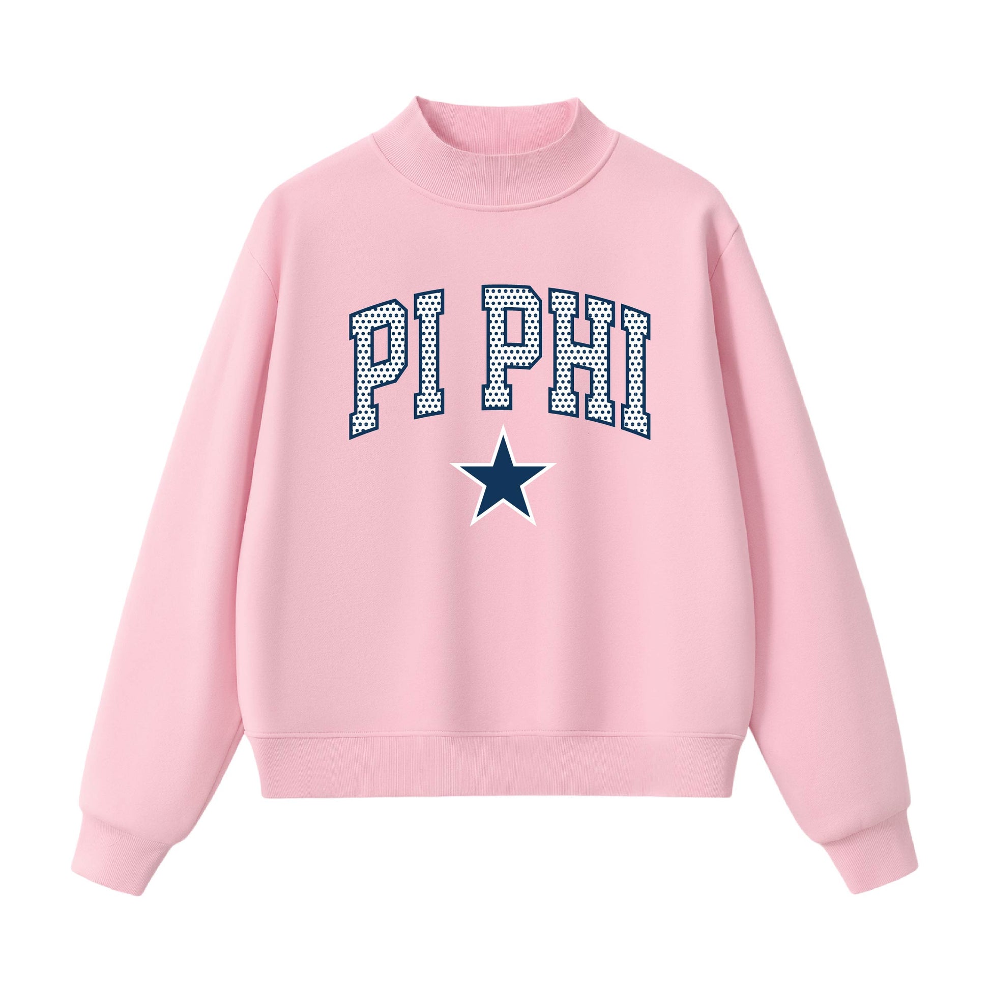 Pi Phi Polka Dot Mock Neck