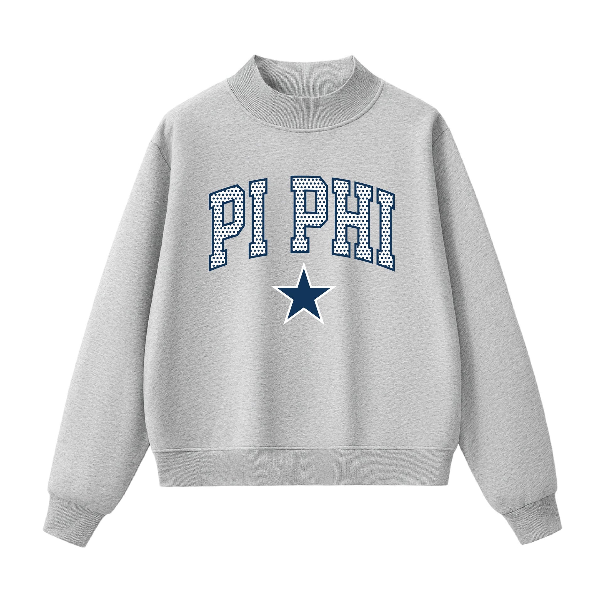 Pi Phi Polka Dot Mock Neck