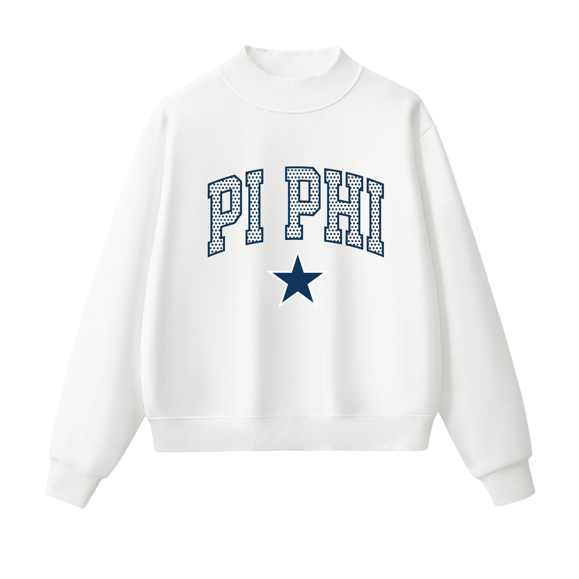Pi Phi Polka Dot Mock Neck