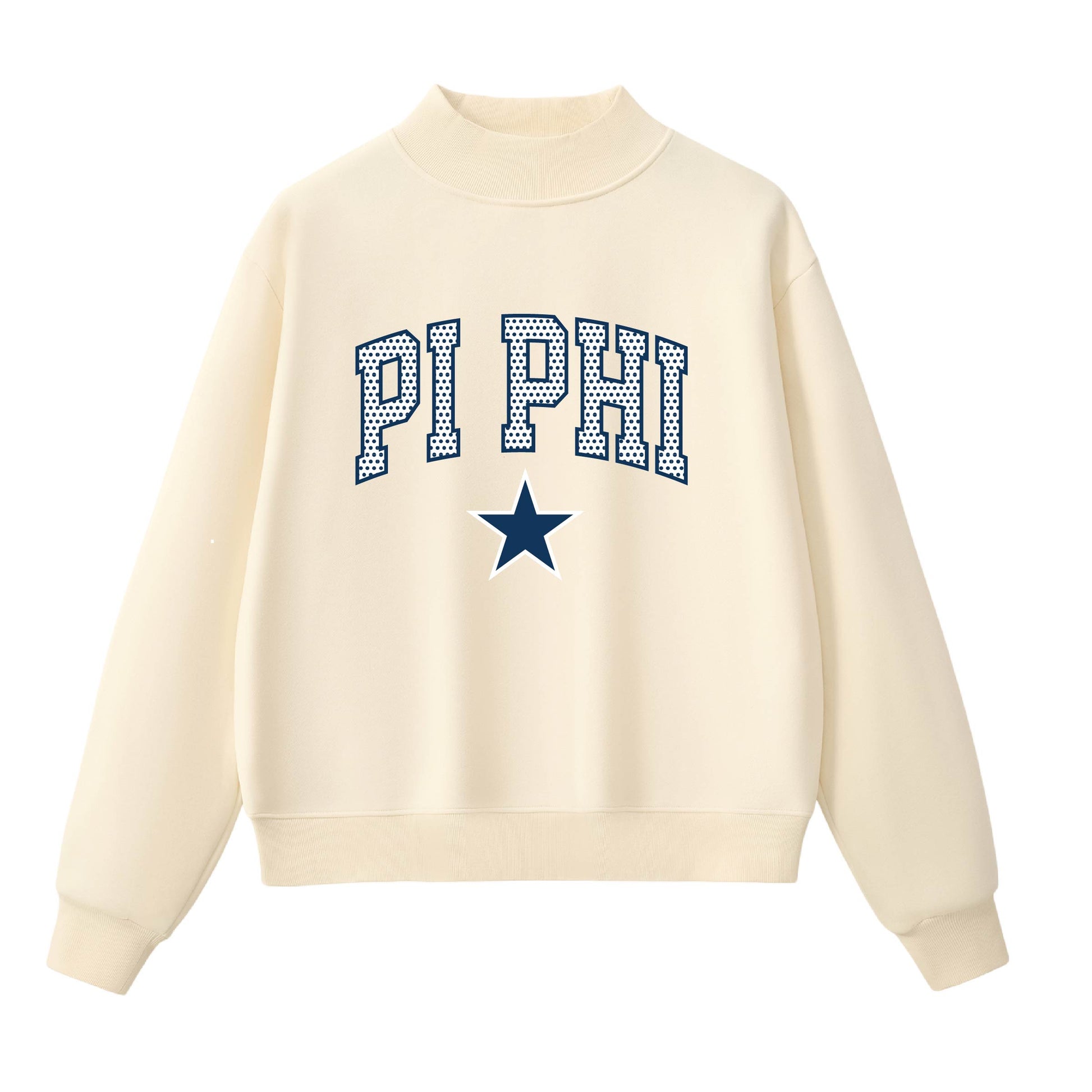 Pi Phi Polka Dot Mock Neck