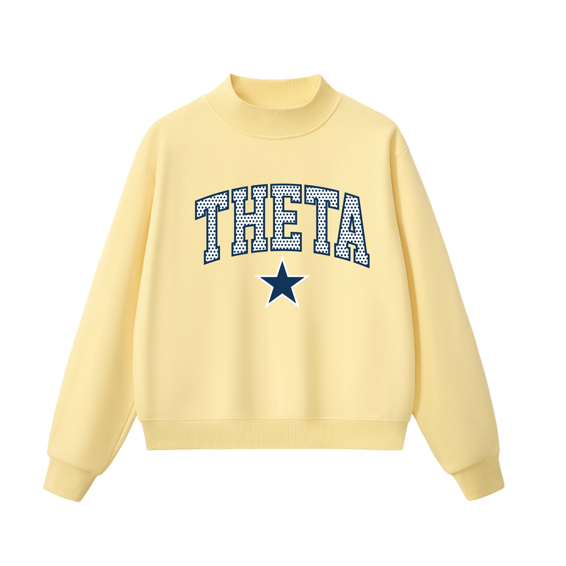 Theta Polka Dot Mock Neck