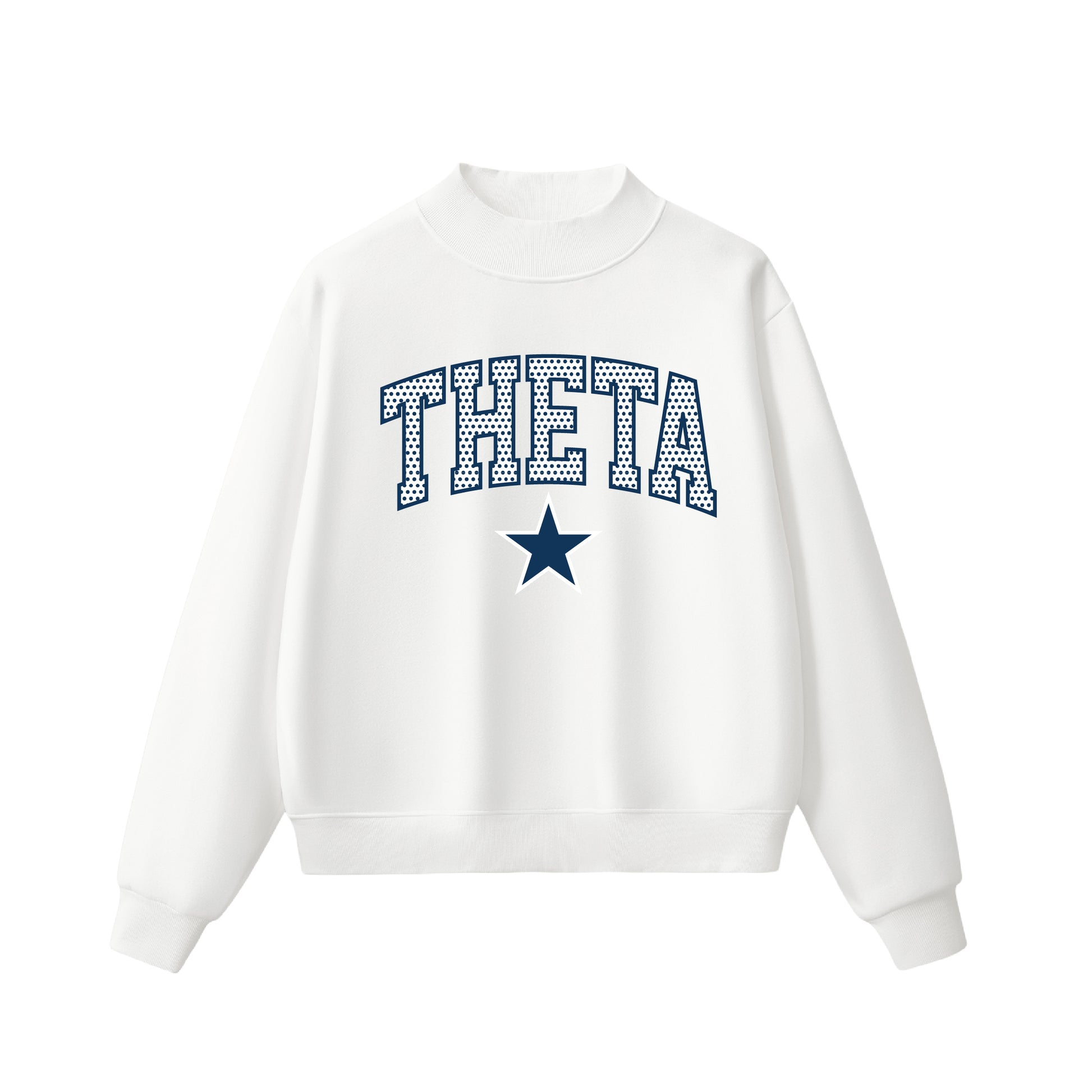 Theta Polka Dot Mock Neck
