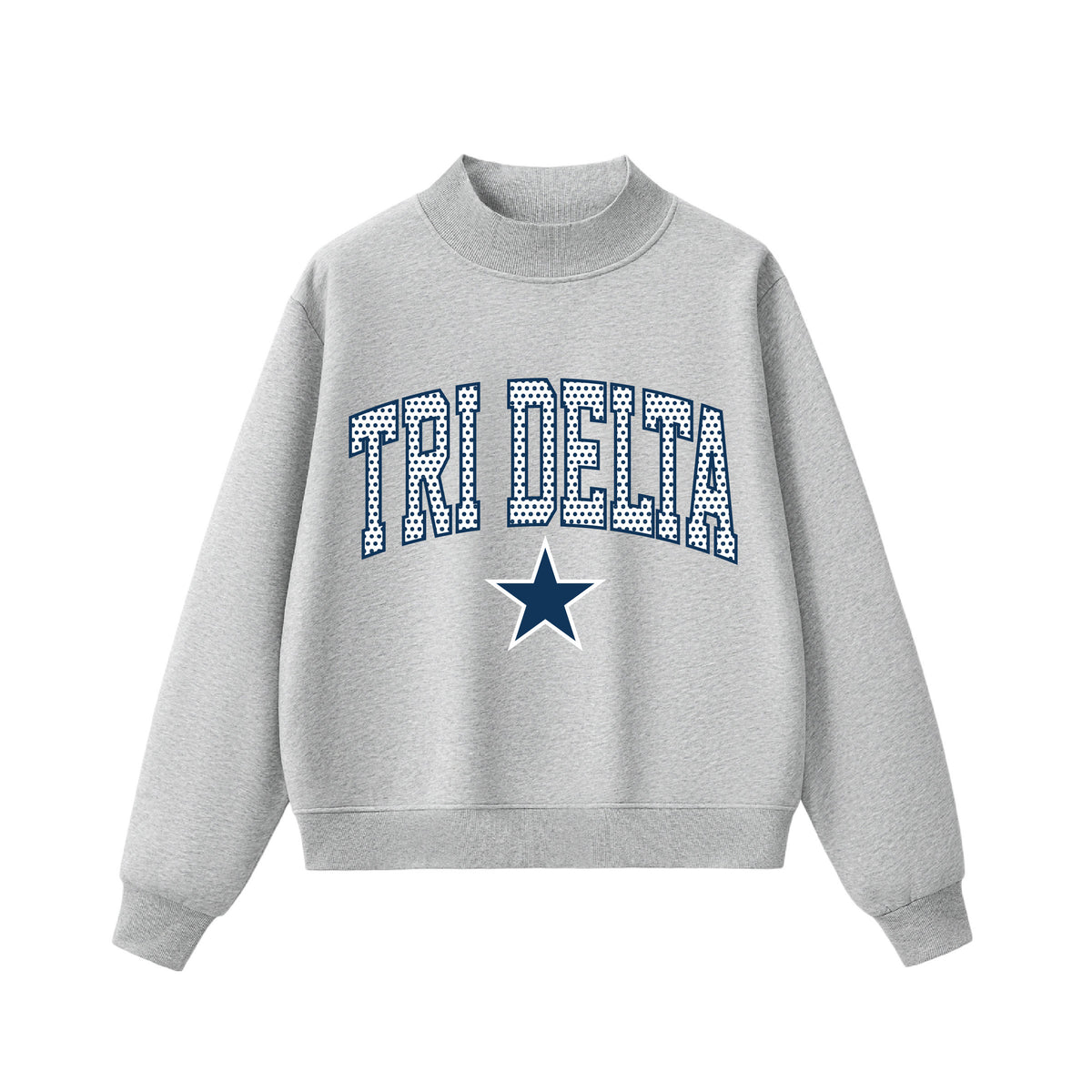 Tri Delta  Polka Dot Mock Neck