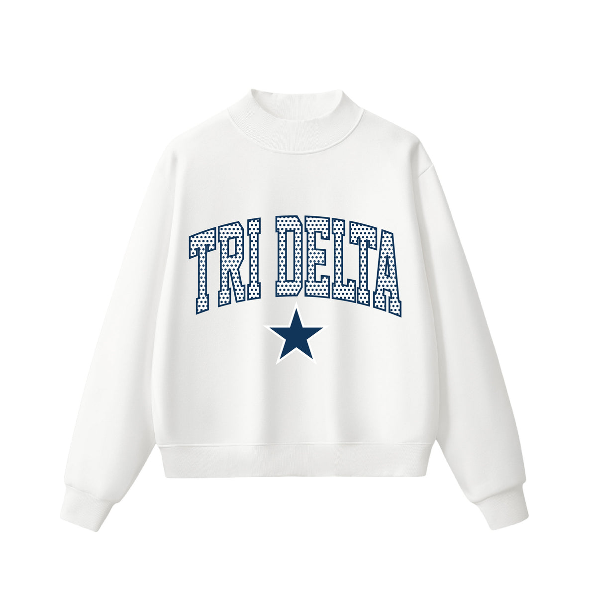 Tri Delta  Polka Dot Mock Neck