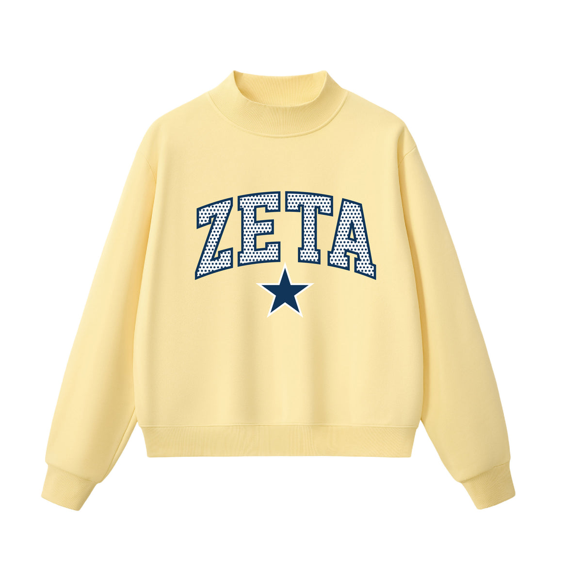 Zeta Polka Dot Mock Neck