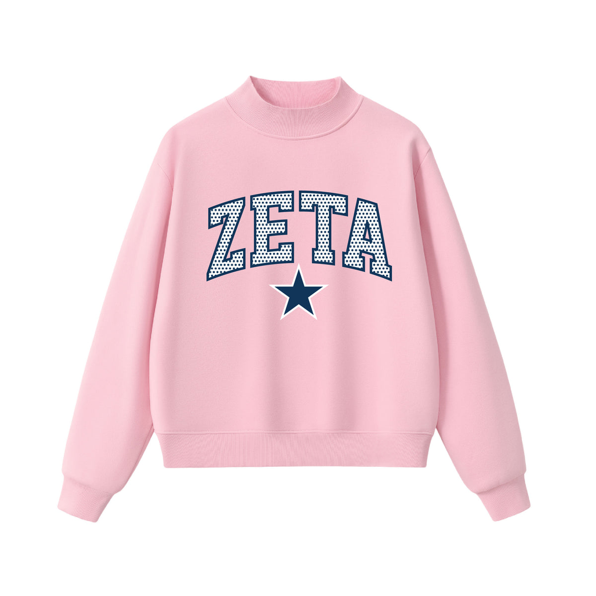 Zeta Polka Dot Mock Neck