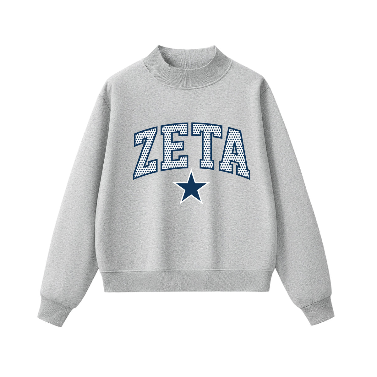 Zeta Polka Dot Mock Neck