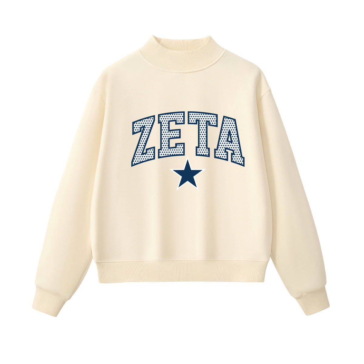 Zeta Polka Dot Mock Neck