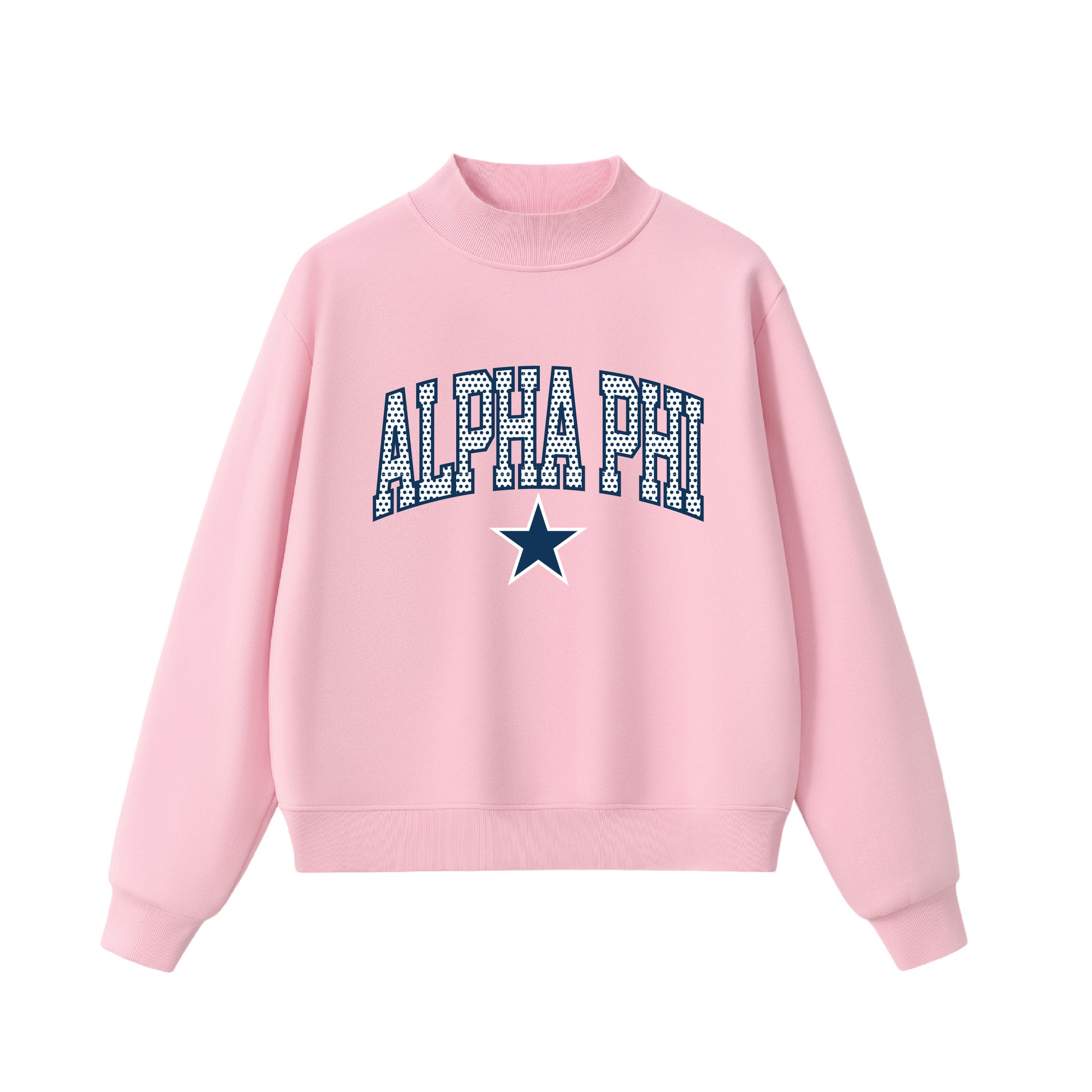 Alpha Phi Polka Dot Mock Neck