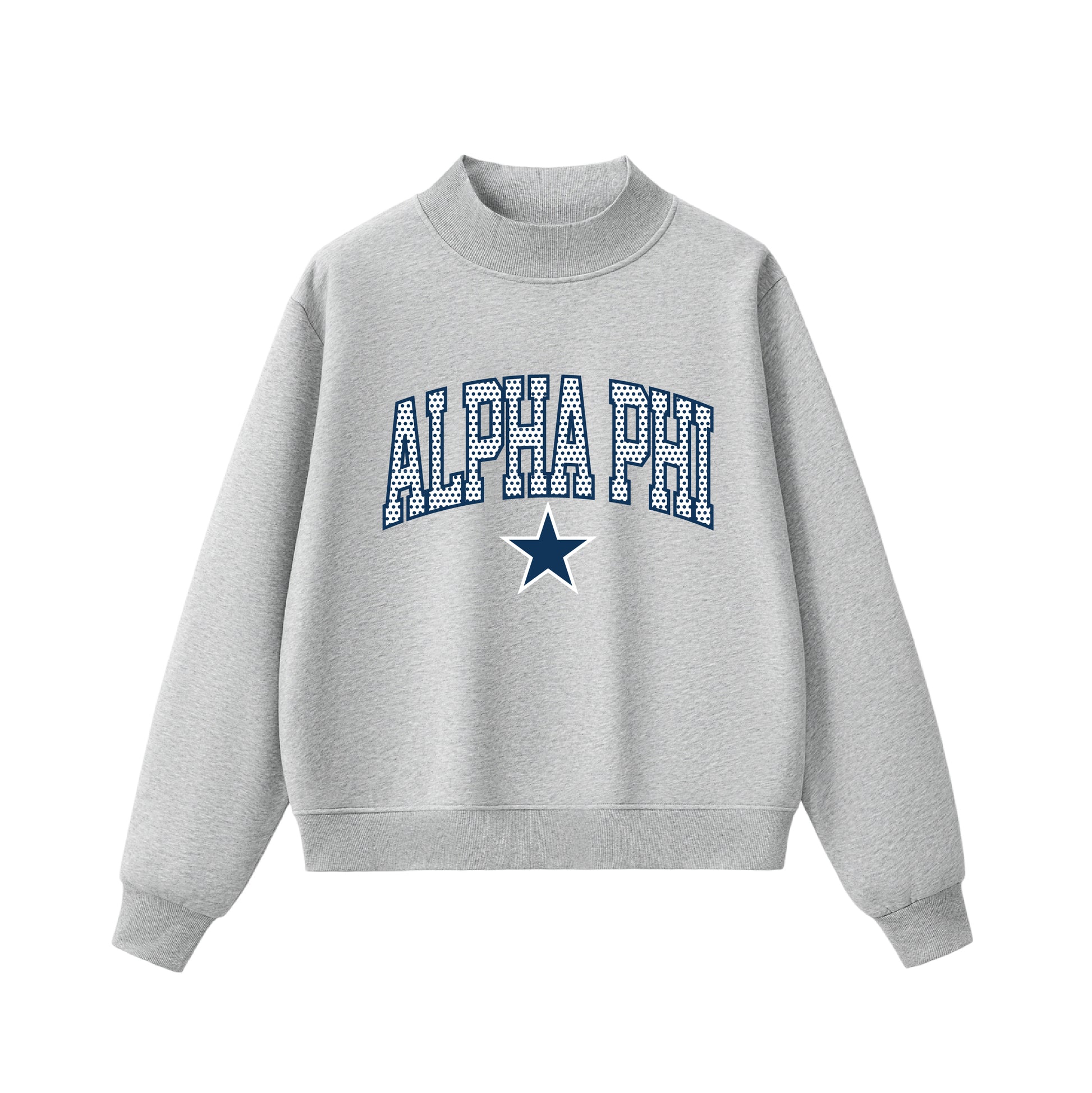 Alpha Phi Polka Dot Mock Neck
