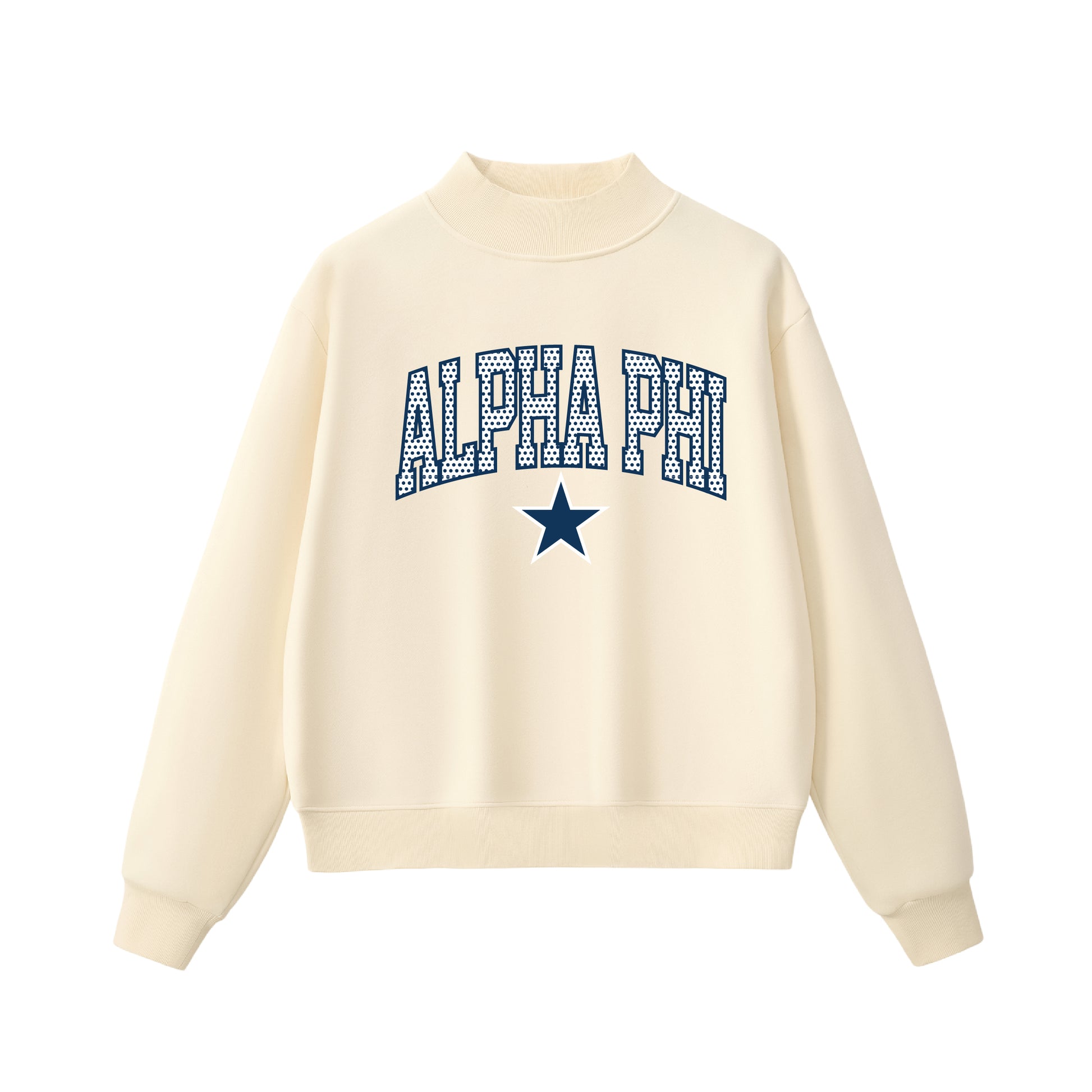 Alpha Phi Polka Dot Mock Neck