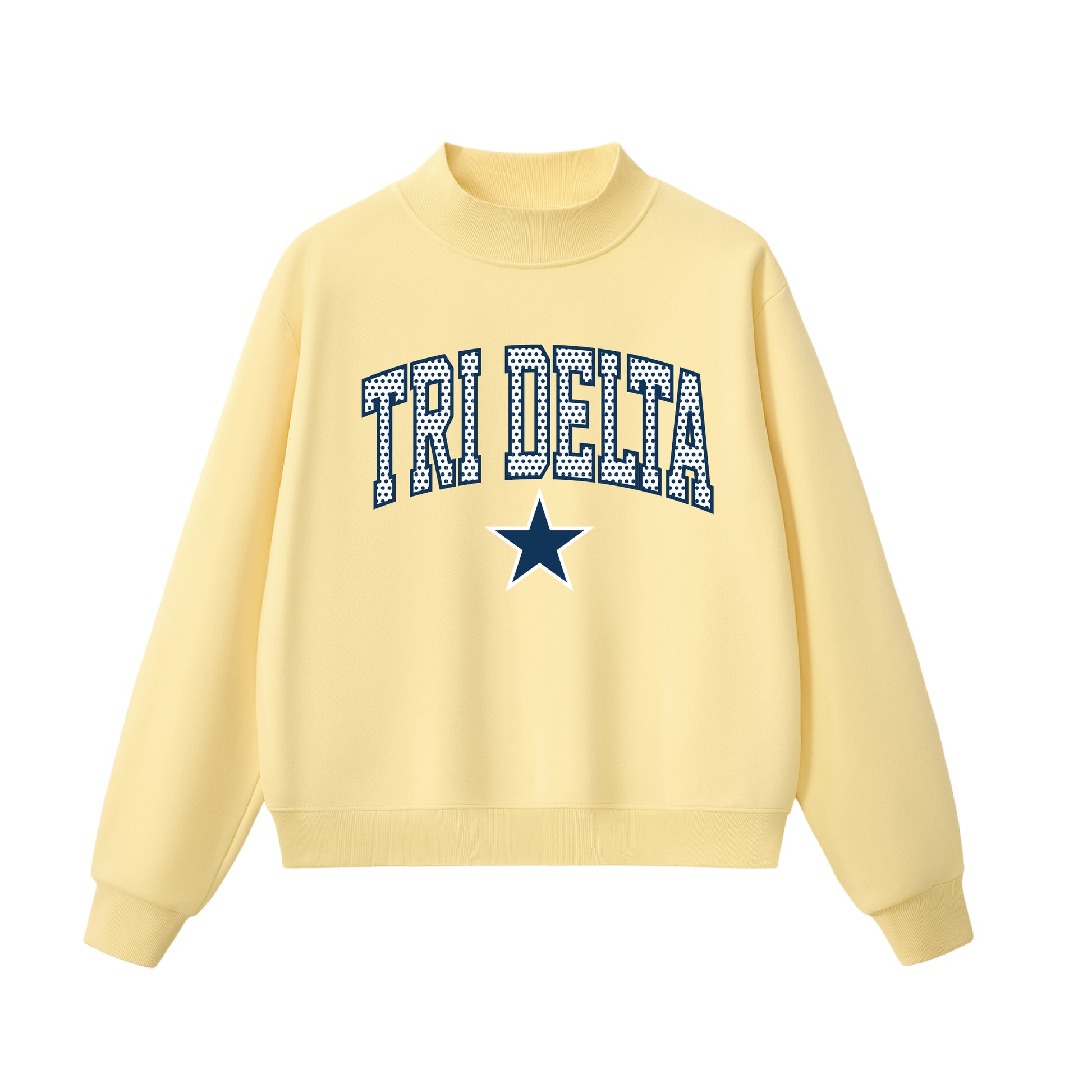 Tri Delta  Polka Dot Mock Neck