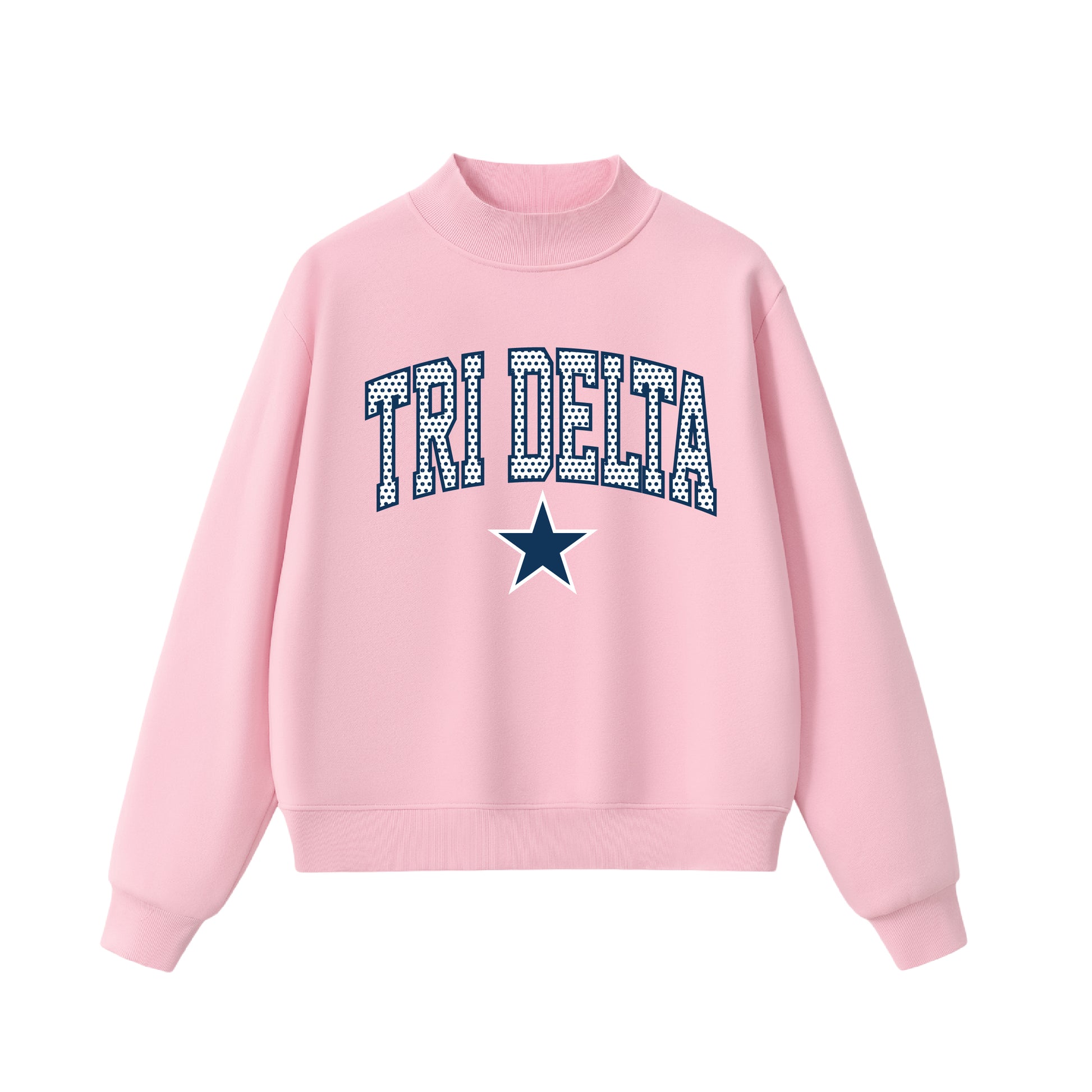 Tri Delta  Polka Dot Mock Neck