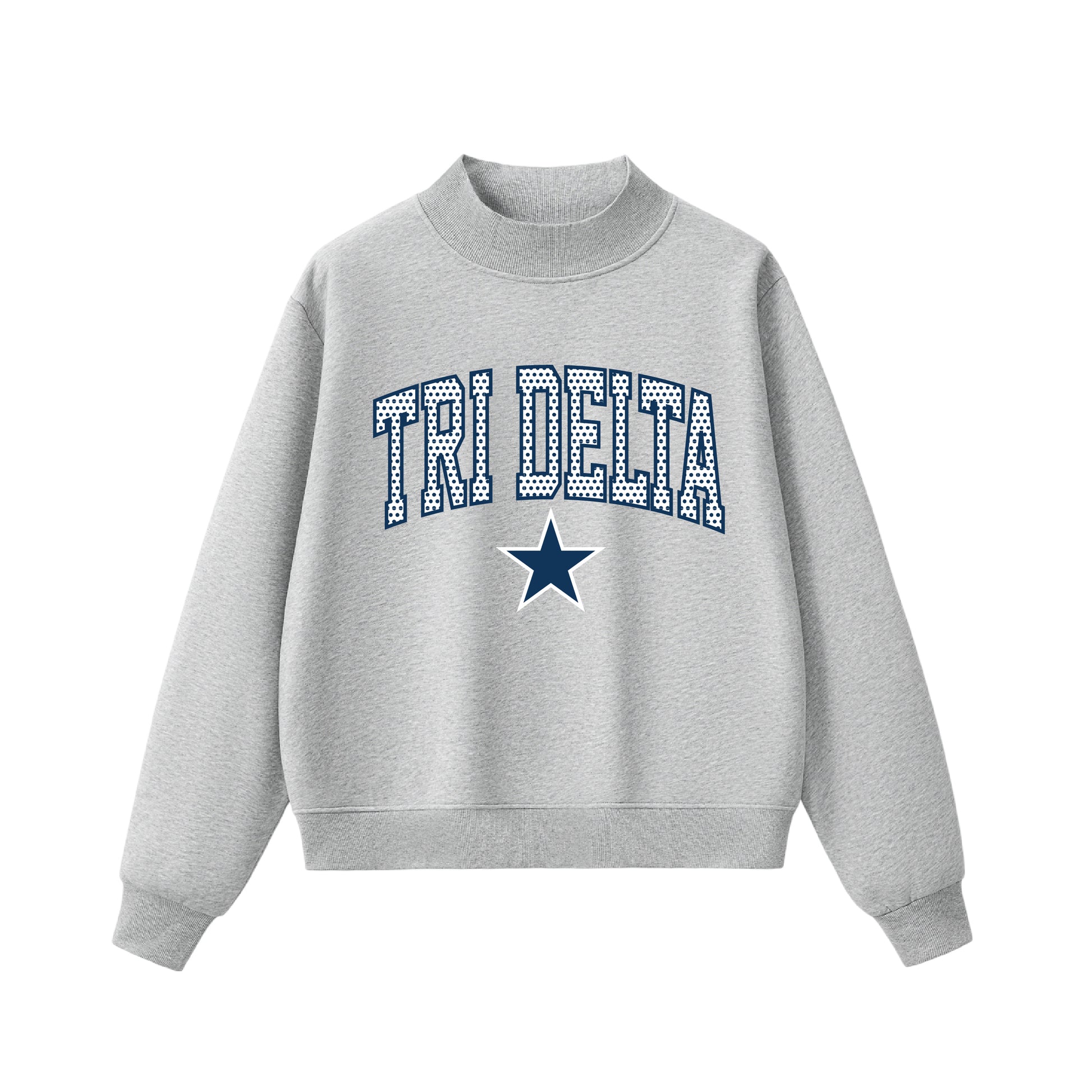 Tri Delta  Polka Dot Mock Neck