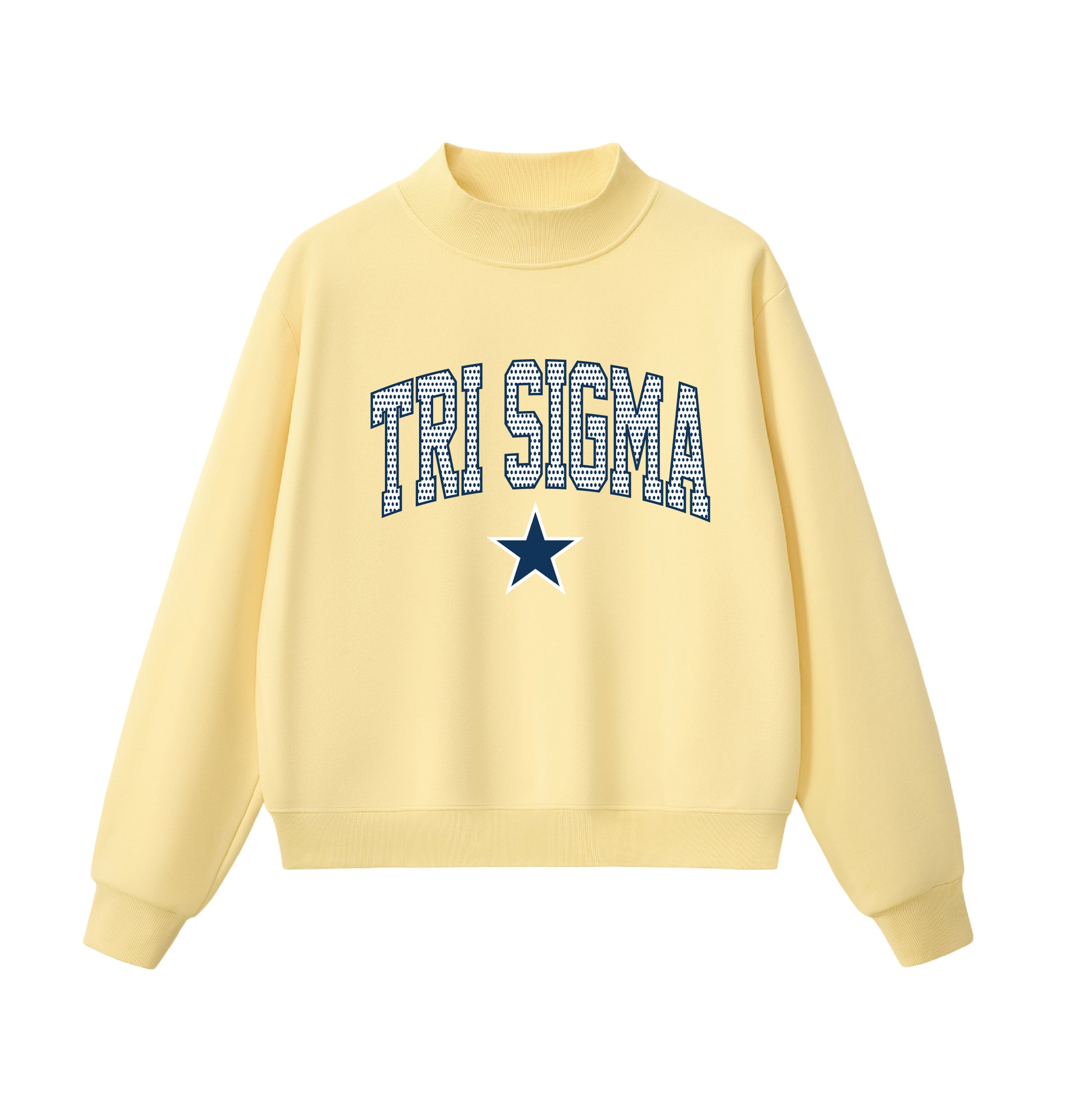 Tri Sigma Polka Dot Mock Neck
