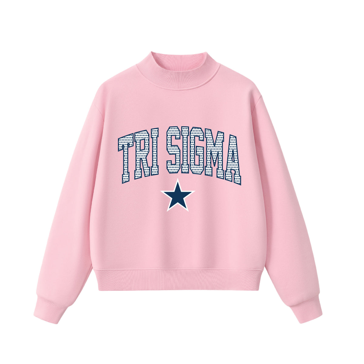 Tri Sigma Polka Dot Mock Neck