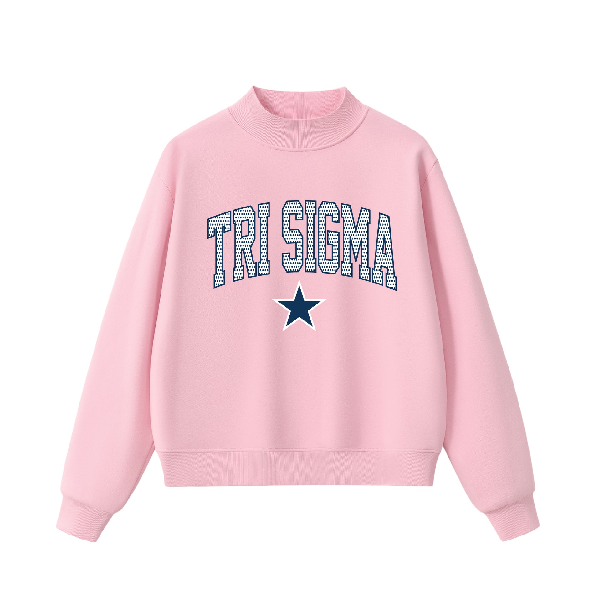 Tri Sigma Polka Dot Mock Neck