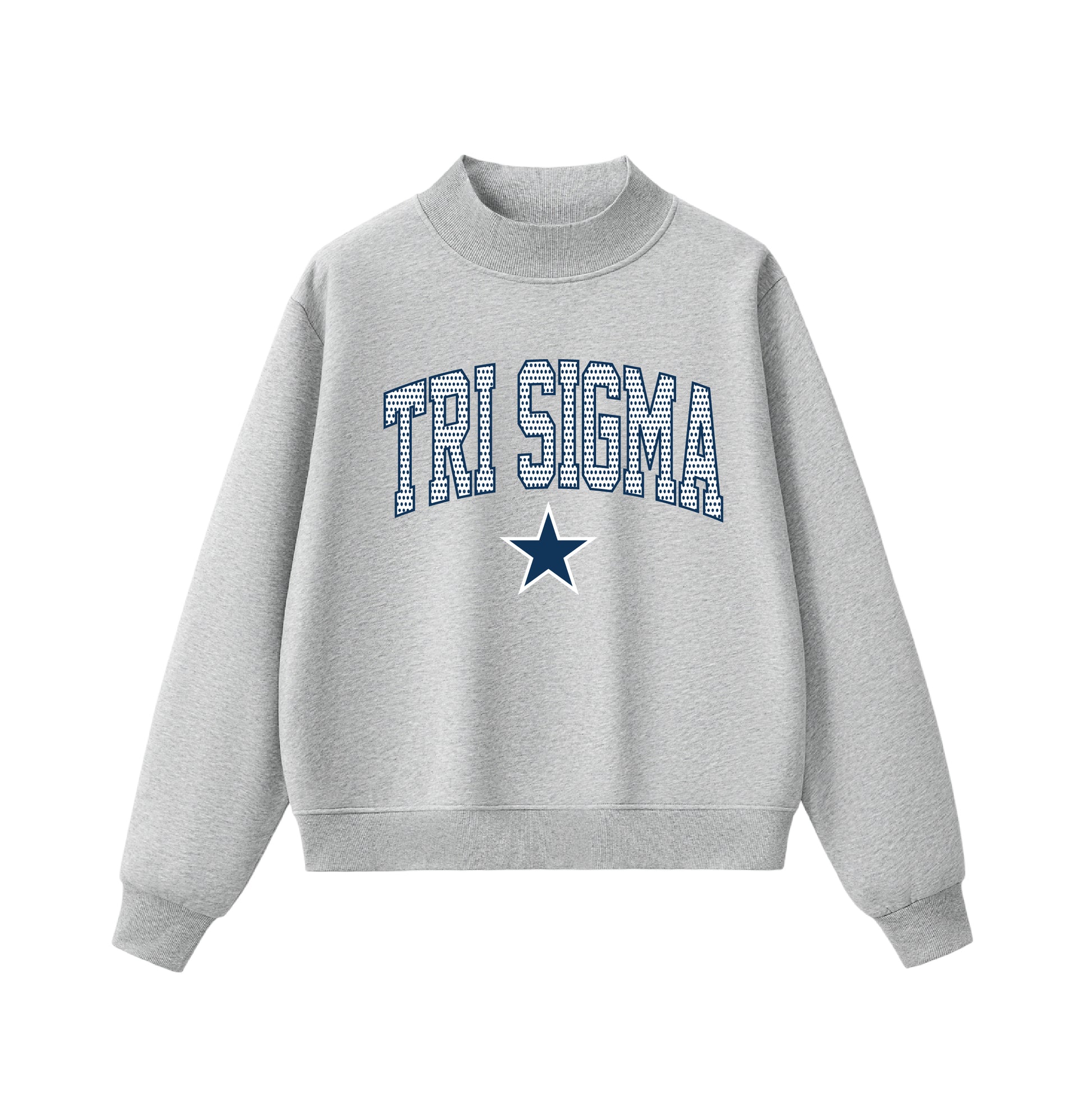 Tri Sigma Polka Dot Mock Neck