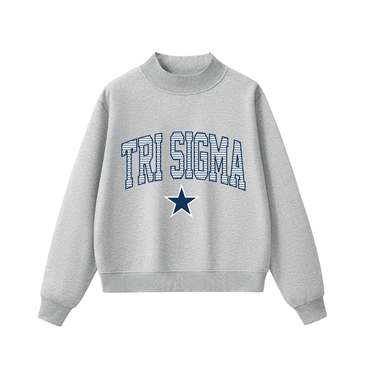 Tri Sigma Polka Dot Mock Neck