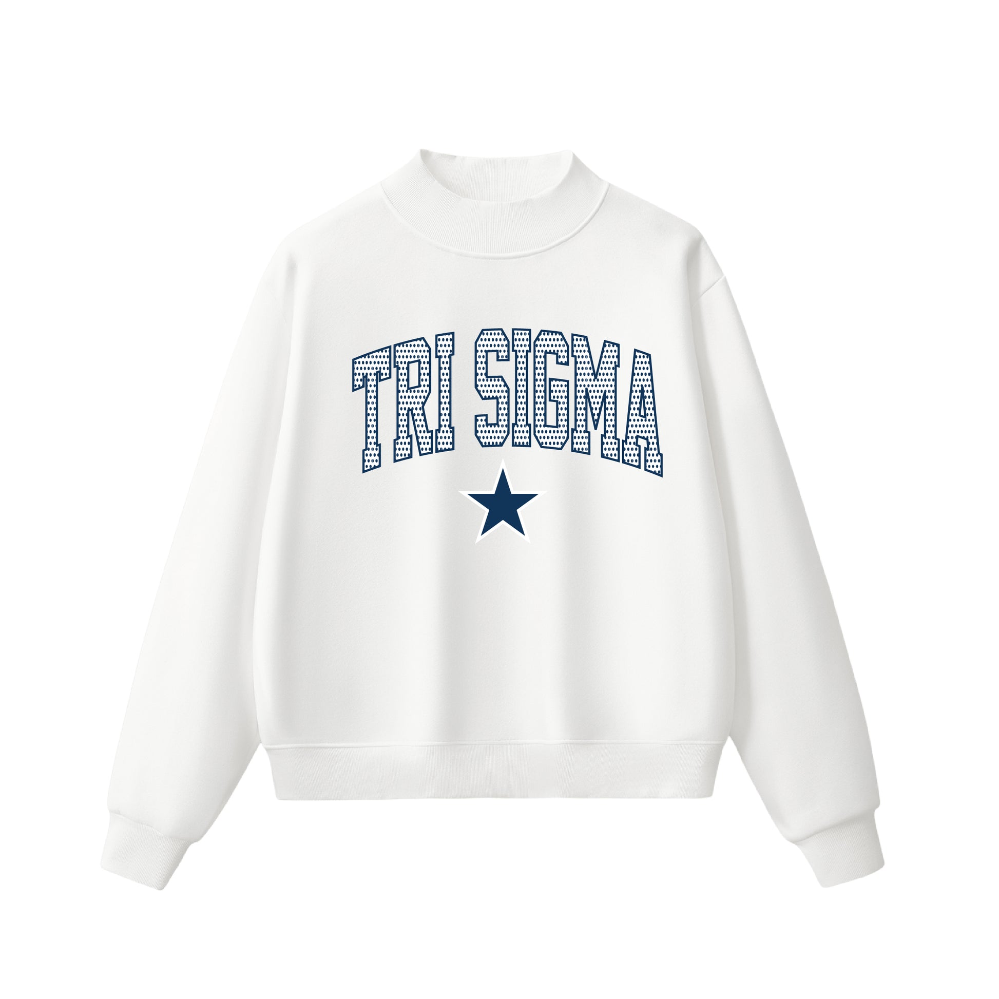 Tri Sigma Polka Dot Mock Neck