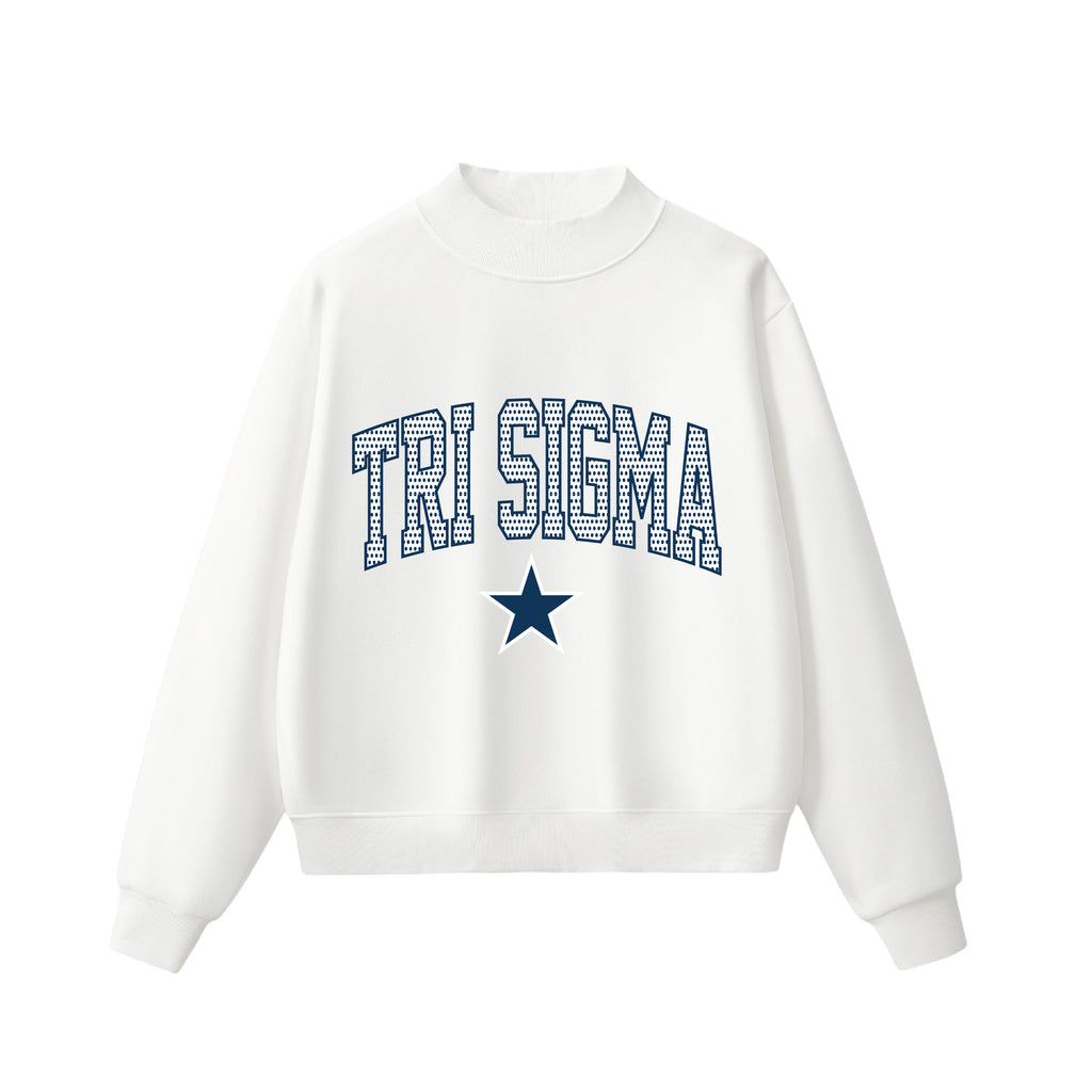 Tri Sigma Polka Dot Mock Neck