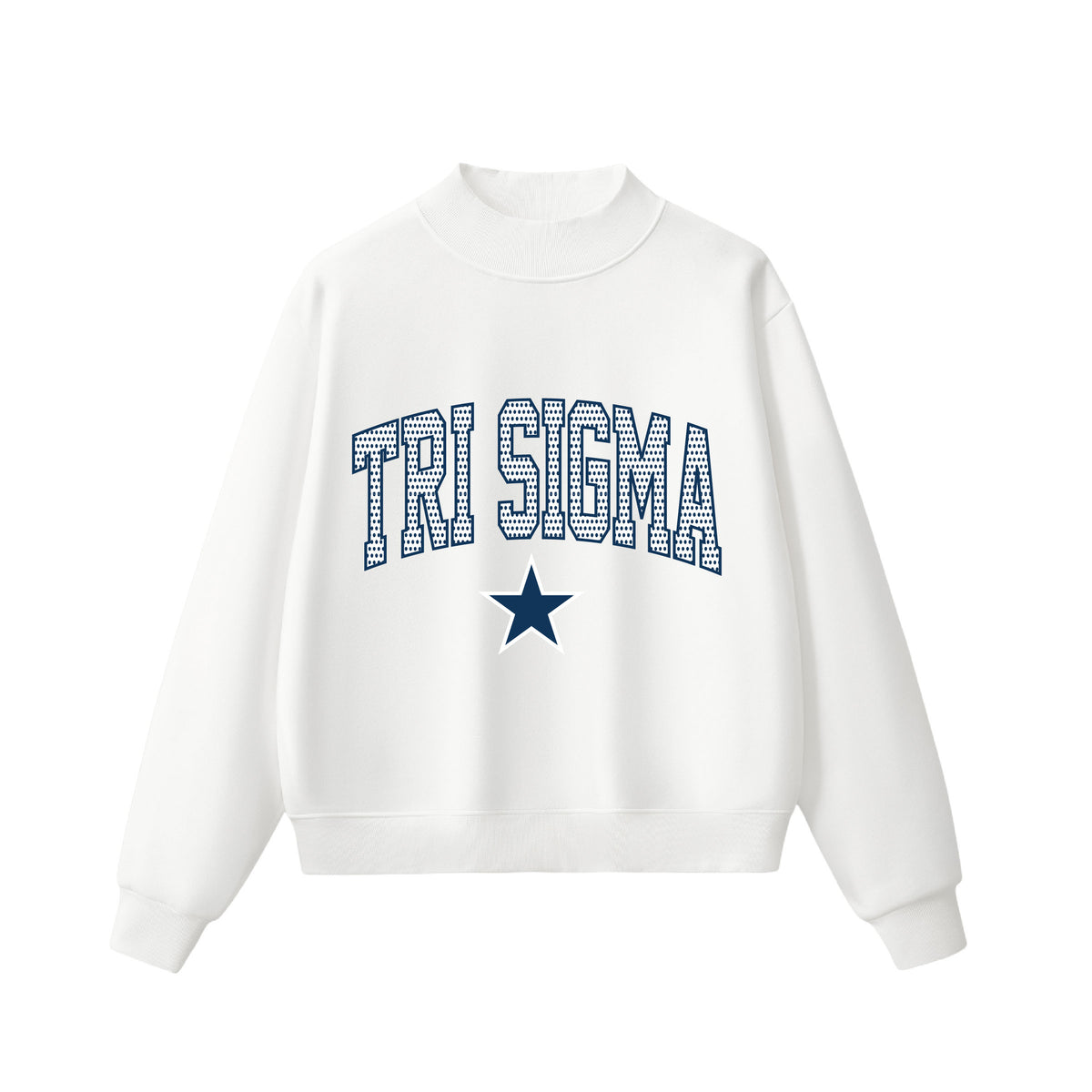 Tri Sigma Polka Dot Mock Neck