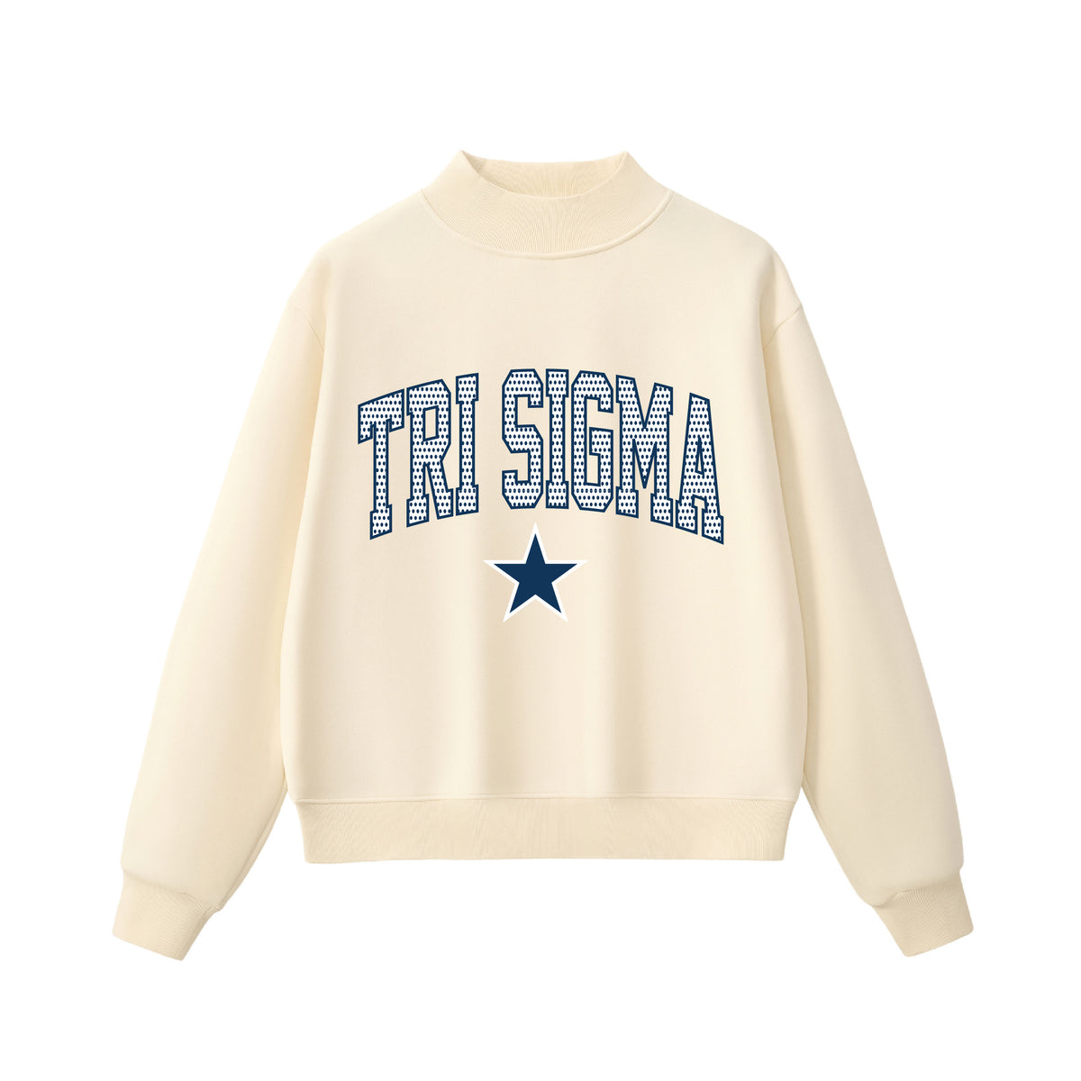Tri Sigma Polka Dot Mock Neck