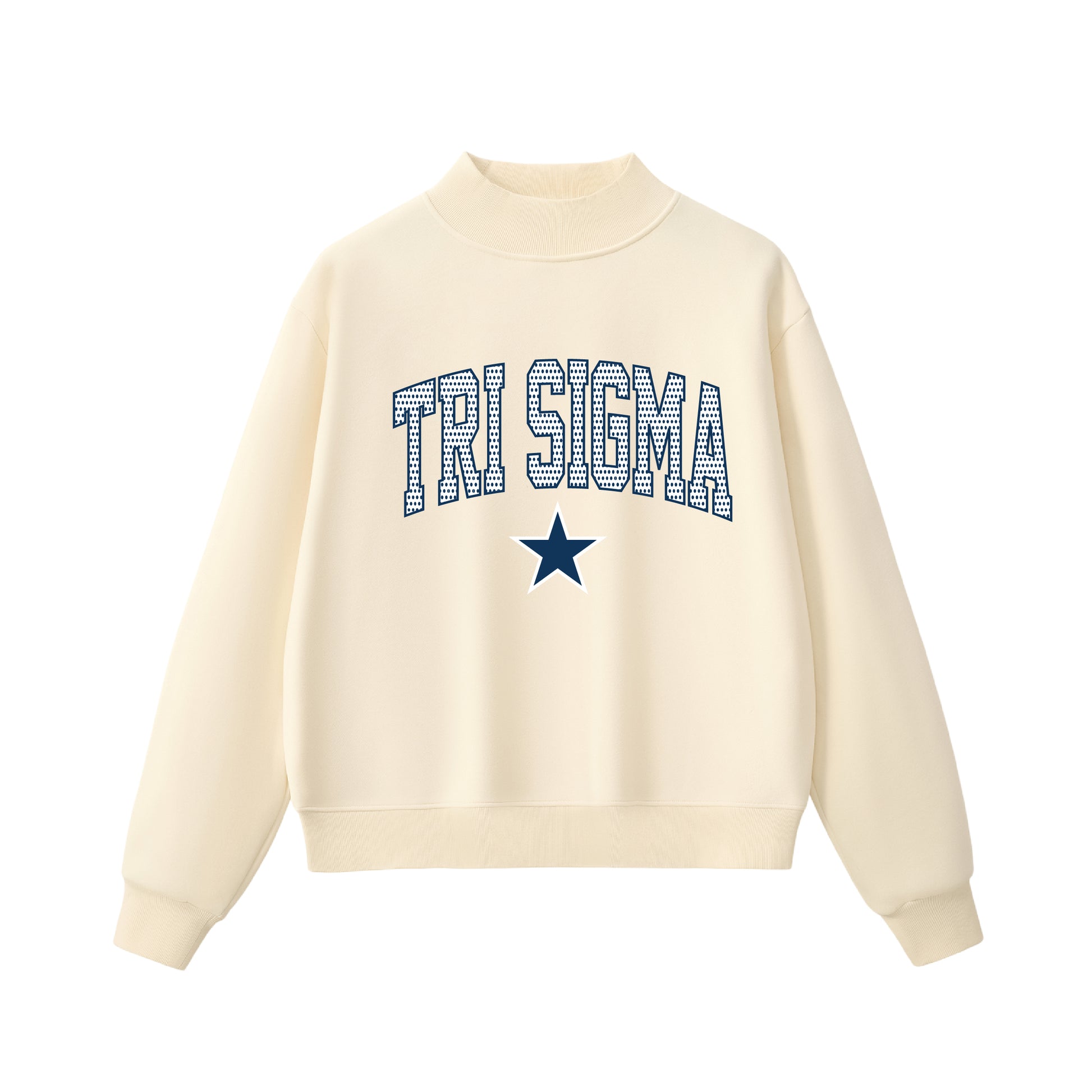 Tri Sigma Polka Dot Mock Neck