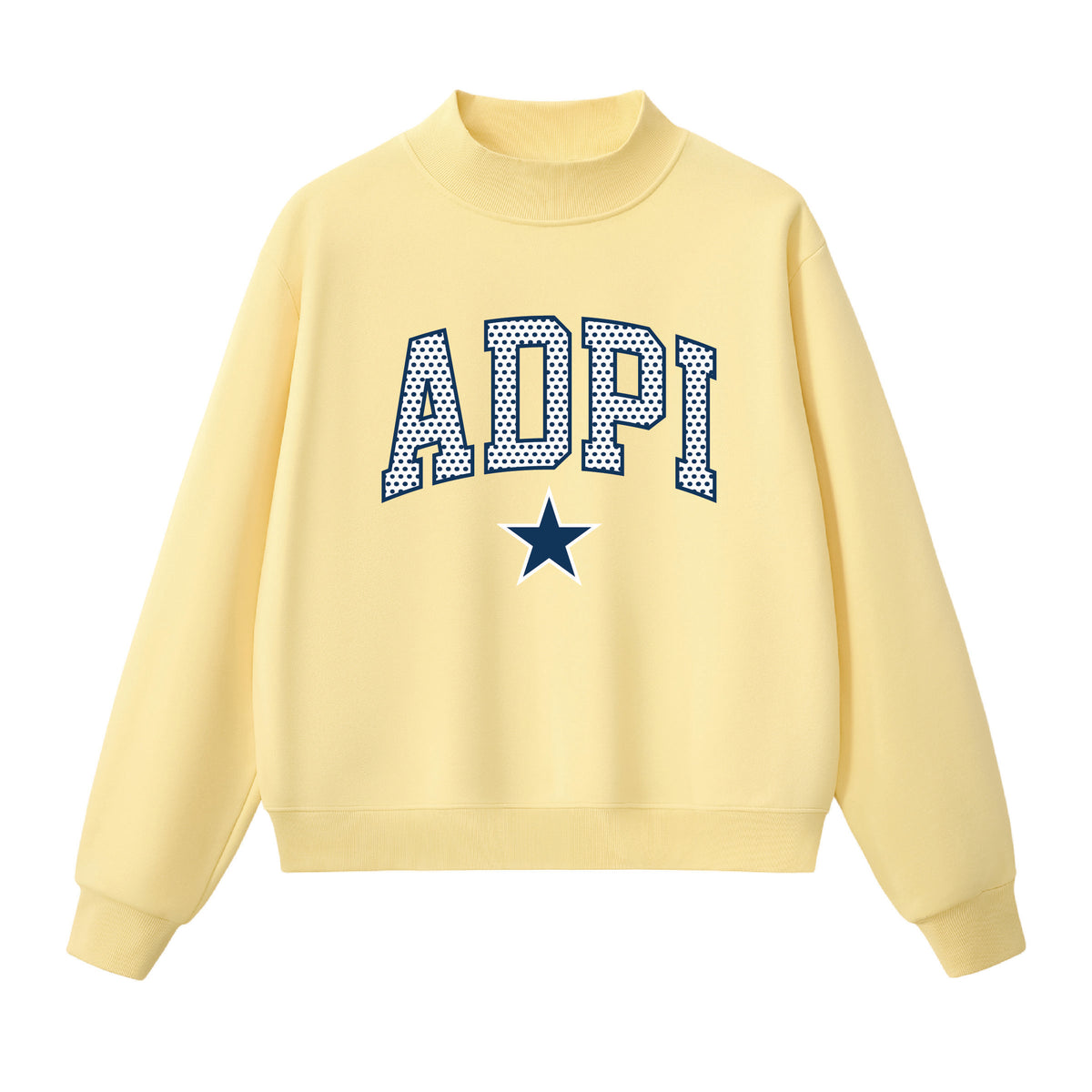 ADPI Polka Dot  Mock Neck