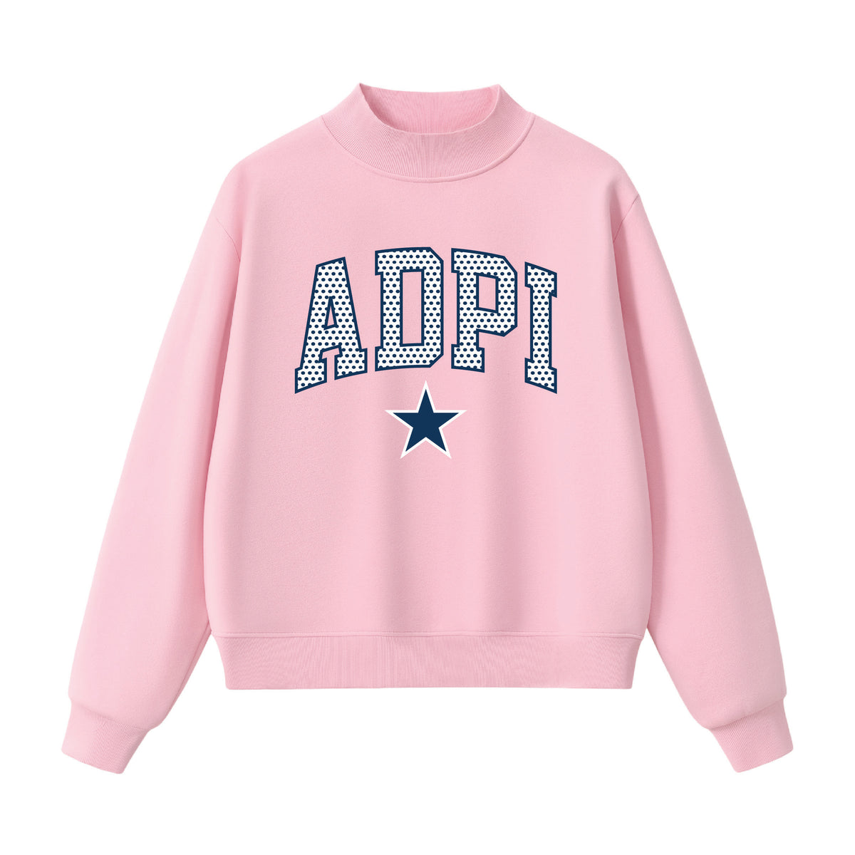 ADPI Polka Dot  Mock Neck