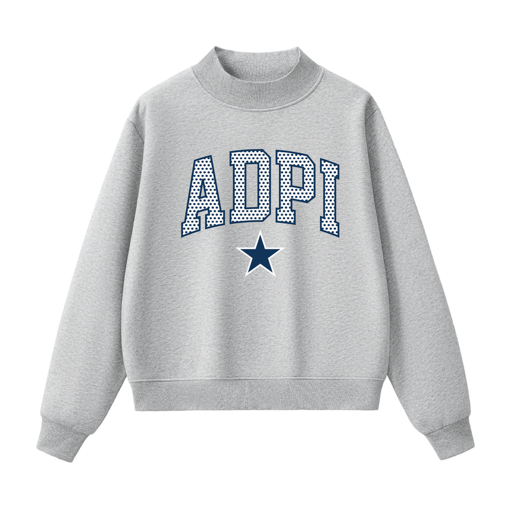 ADPI Polka Dot  Mock Neck