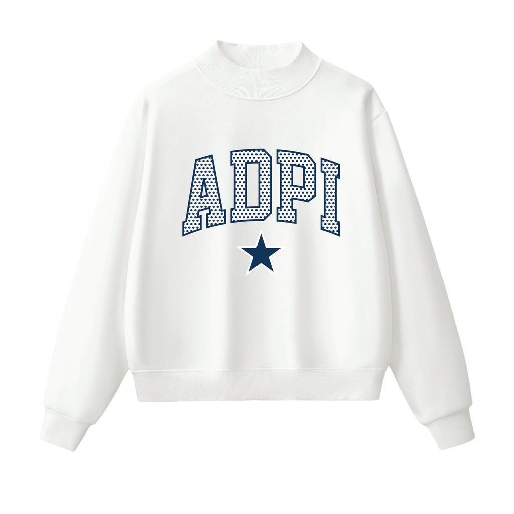 ADPI Polka Dot  Mock Neck