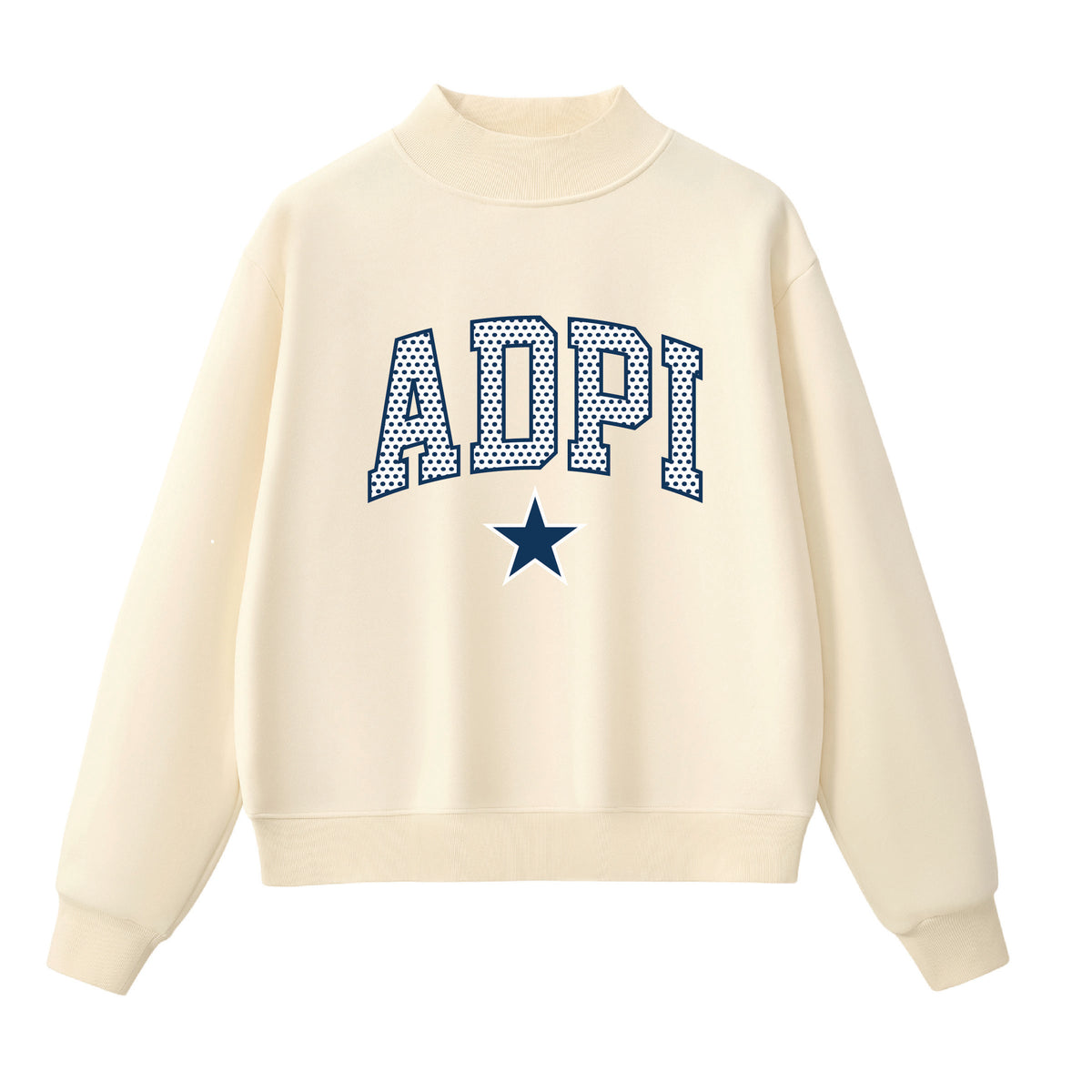 ADPI Polka Dot  Mock Neck