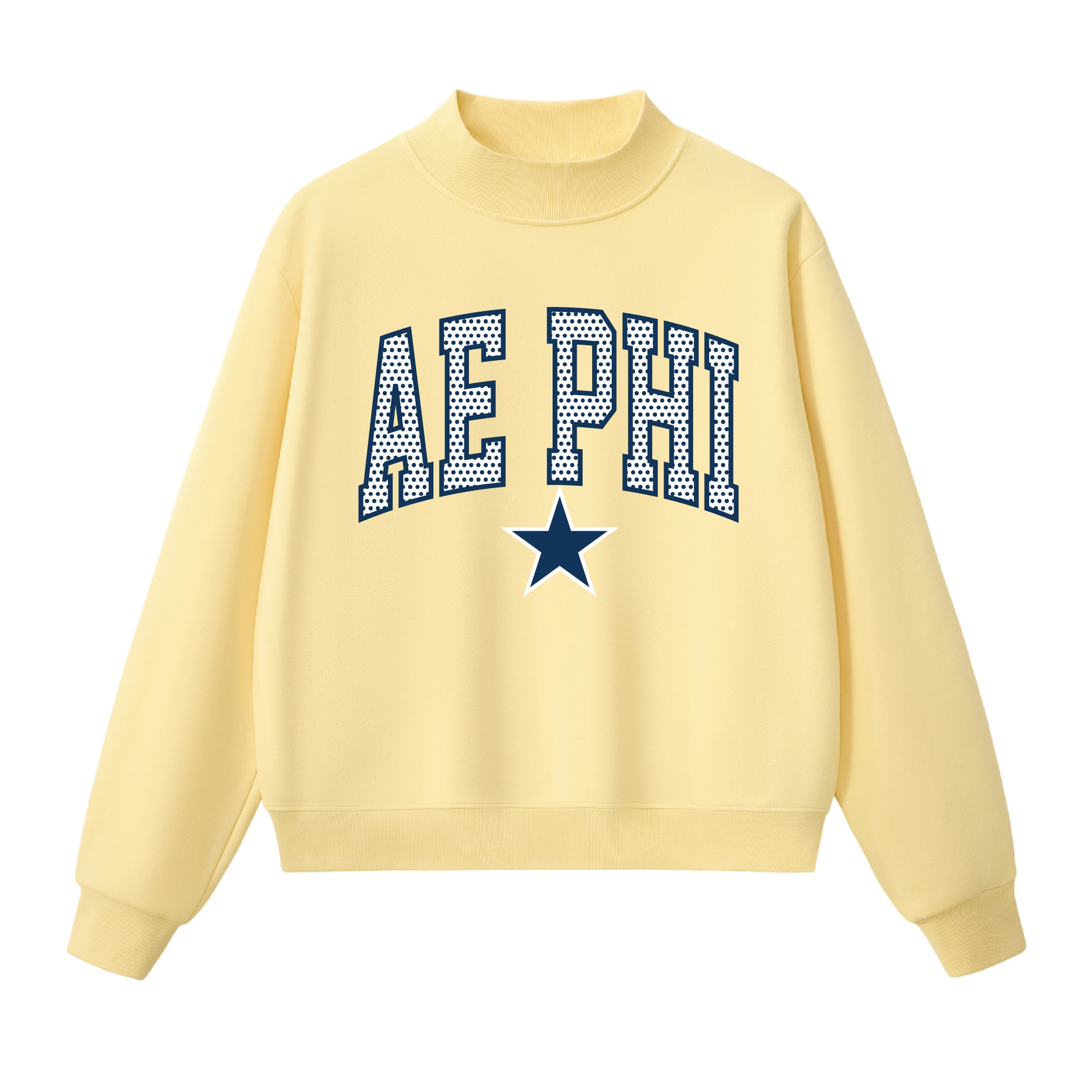 AEPHI Polka Dot Mock Neck