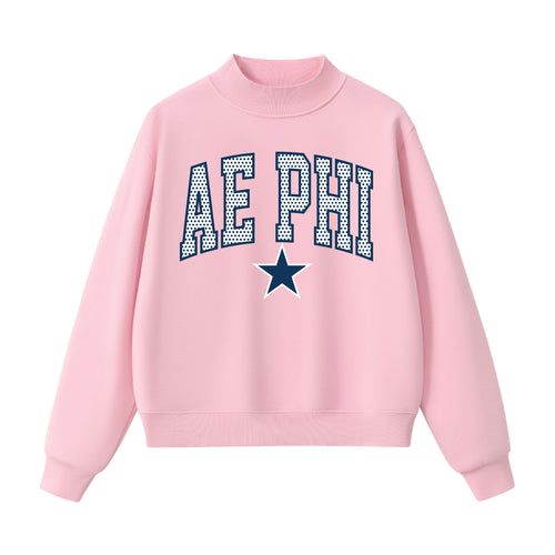 AEPHI Polka Dot Mock Neck