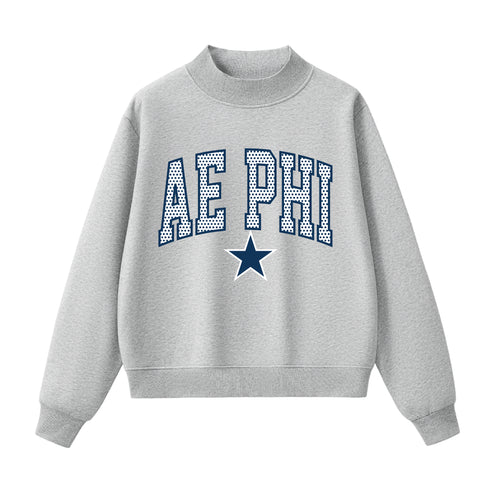 AEPHI Polka Dot Mock Neck