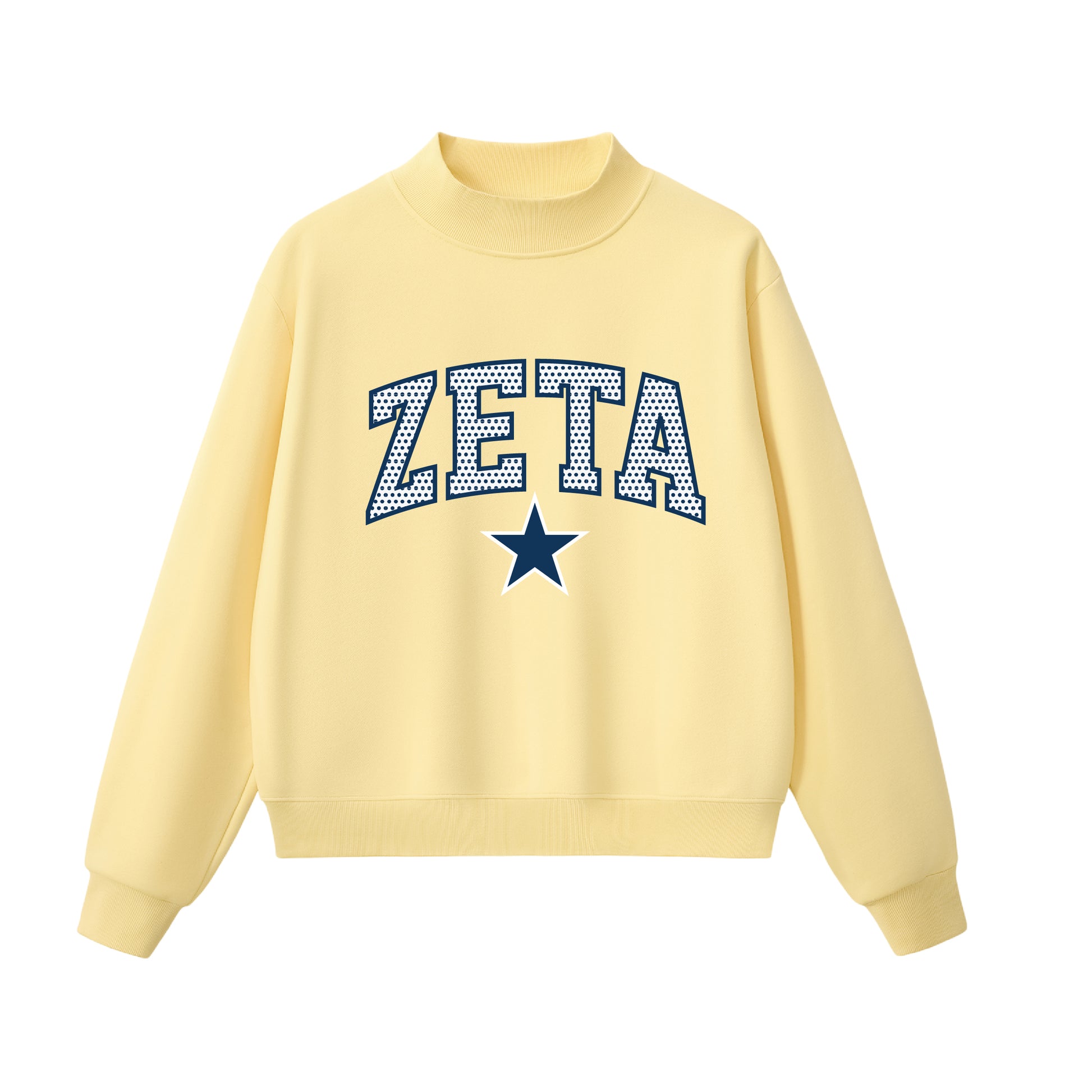 Zeta Polka Dot Mock Neck