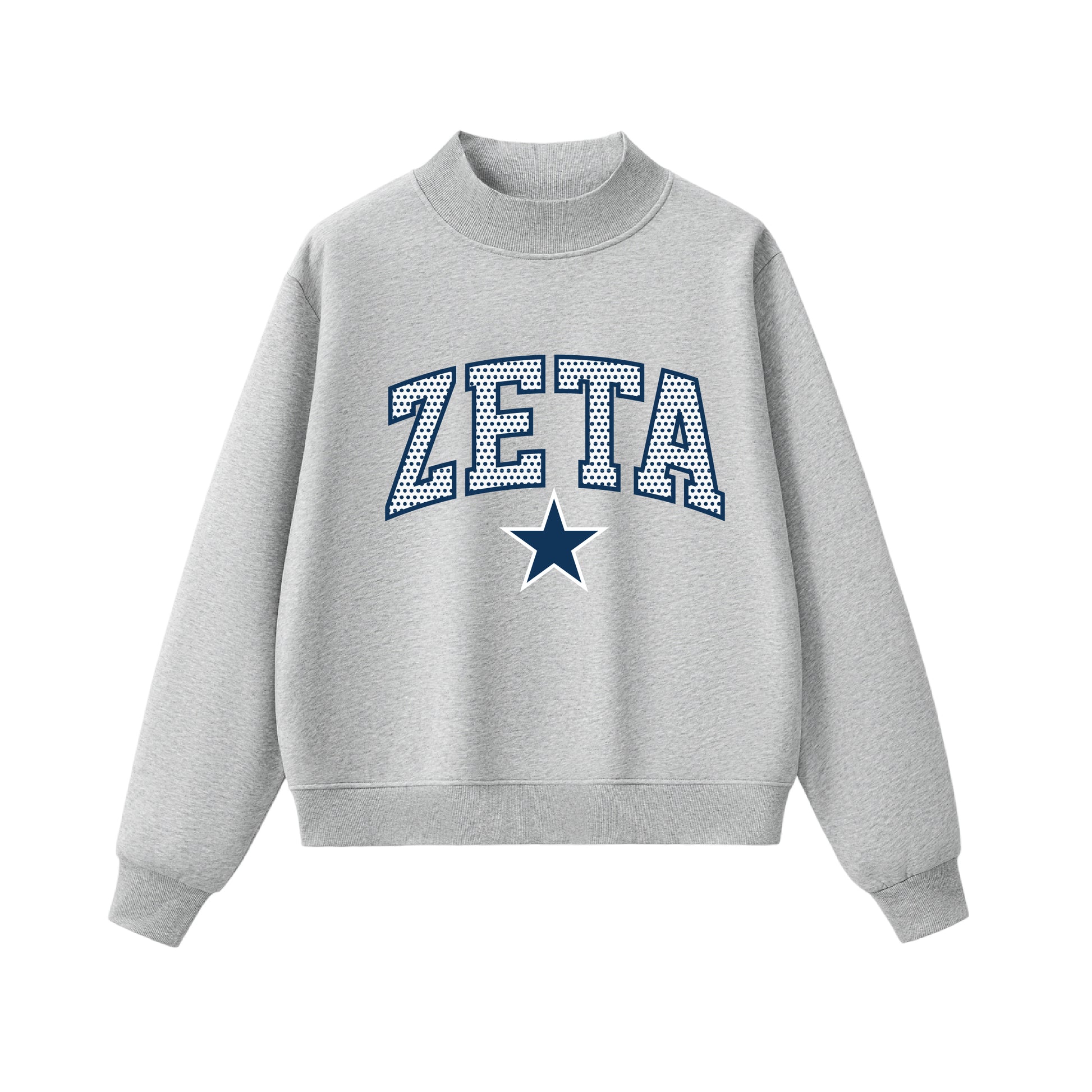 Zeta Polka Dot Mock Neck