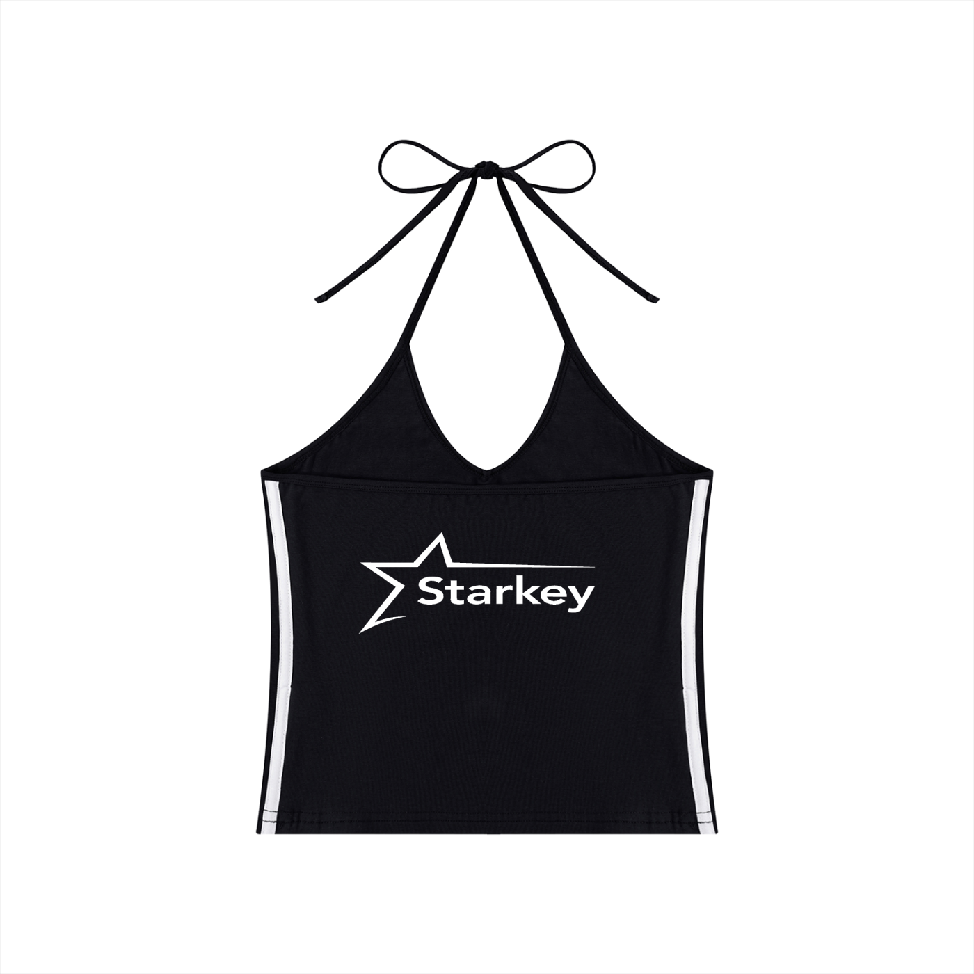Women's Color Block Halter Crop Tank Top