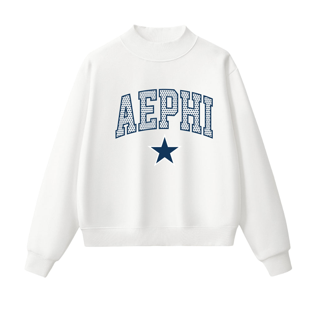 AE Phi Polka Dot Mock Neck