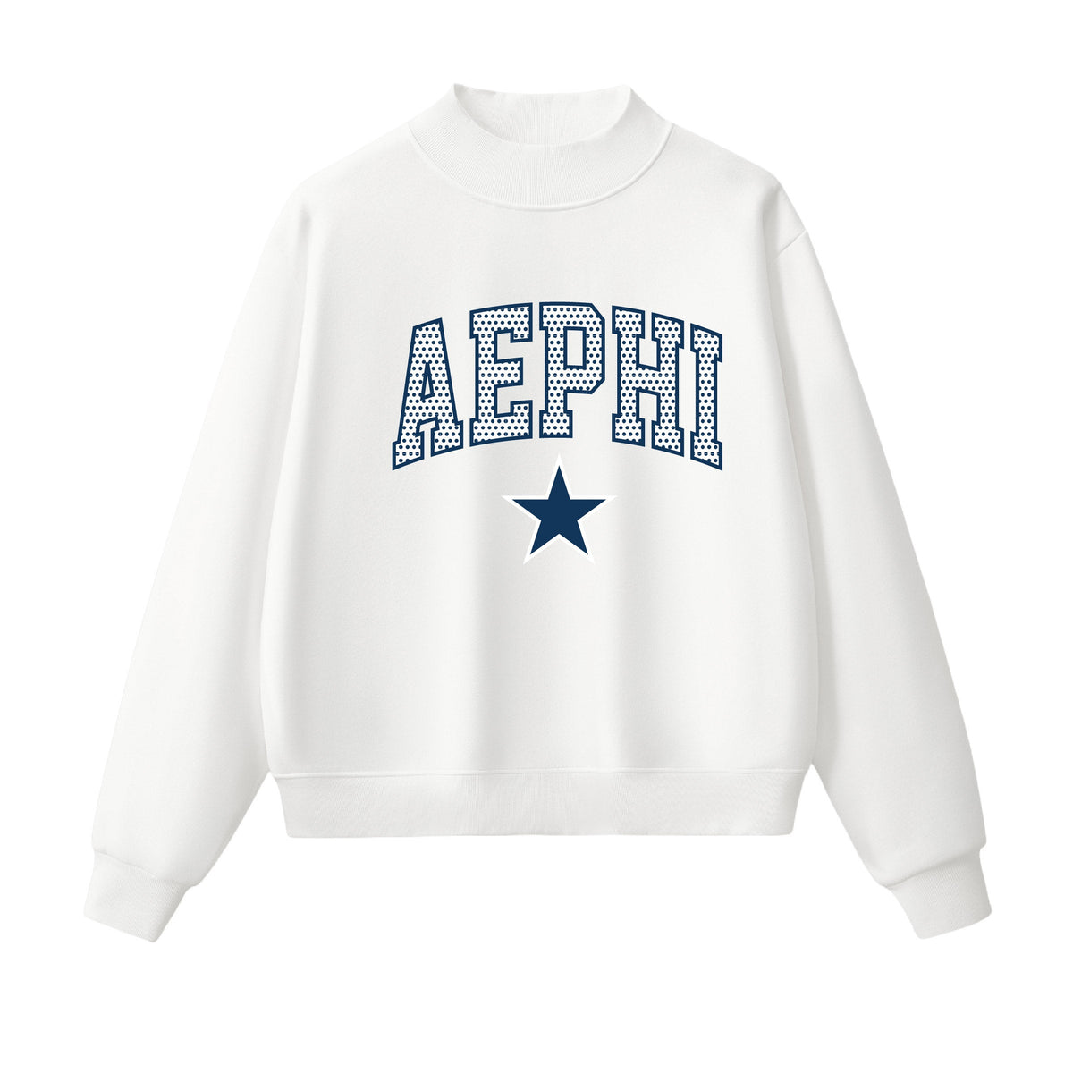 AE Phi Polka Dot Mock Neck
