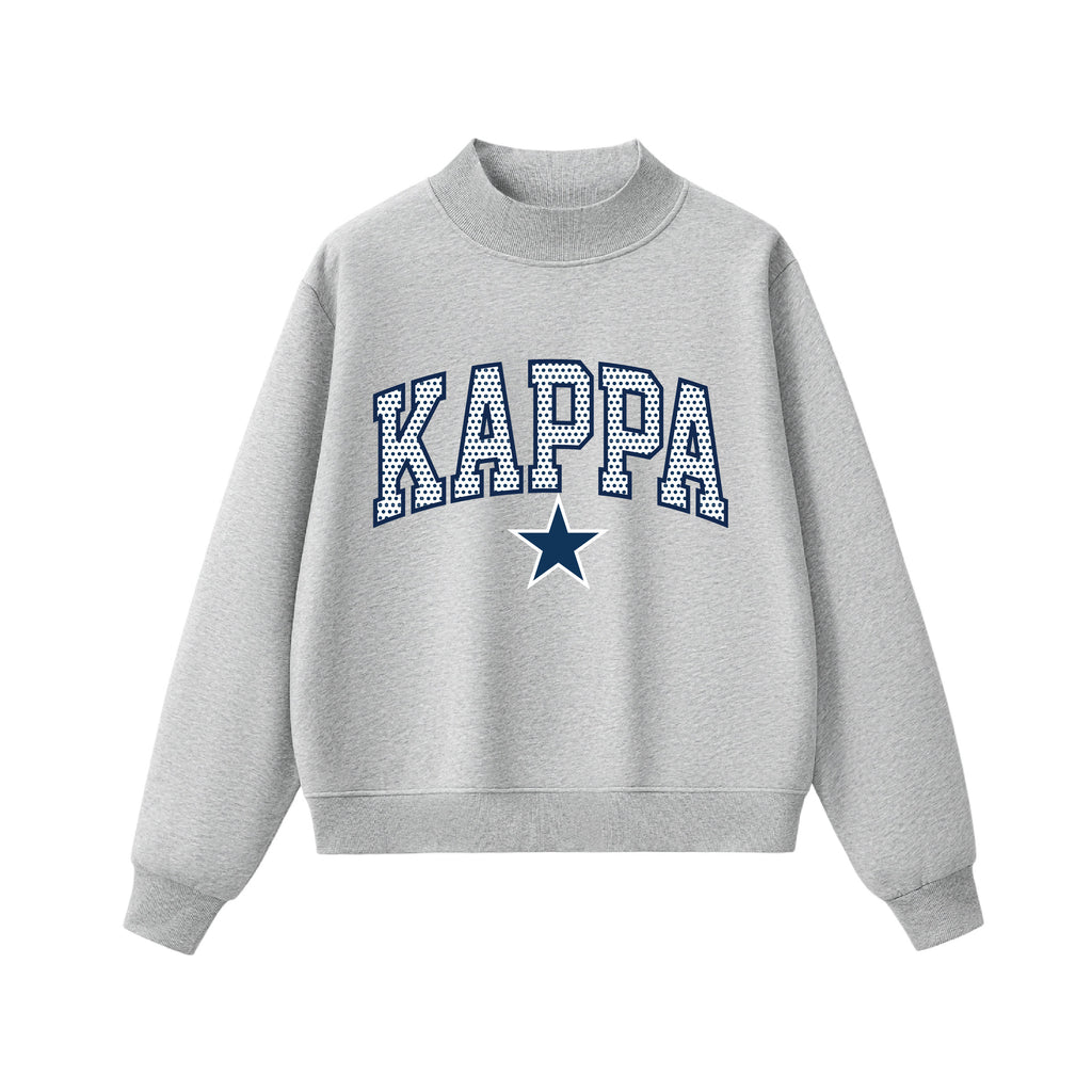 Kappa Kappa Gamma Delta Polka Dot Mock Neck