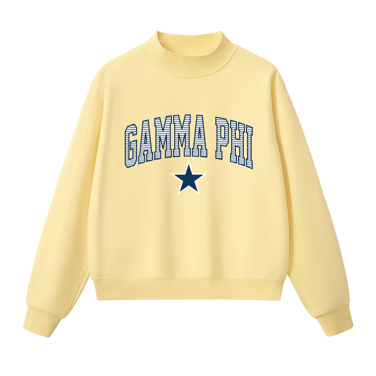 Gamma Phi Polka Dot Mock Neck