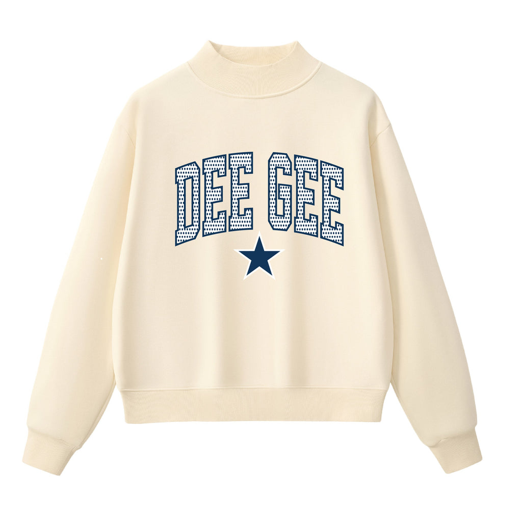 Dee Gee Polka Dot  Mock Neck