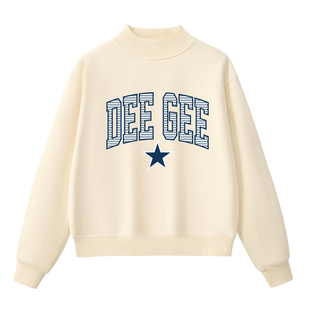 Dee Gee Polka Dot  Mock Neck