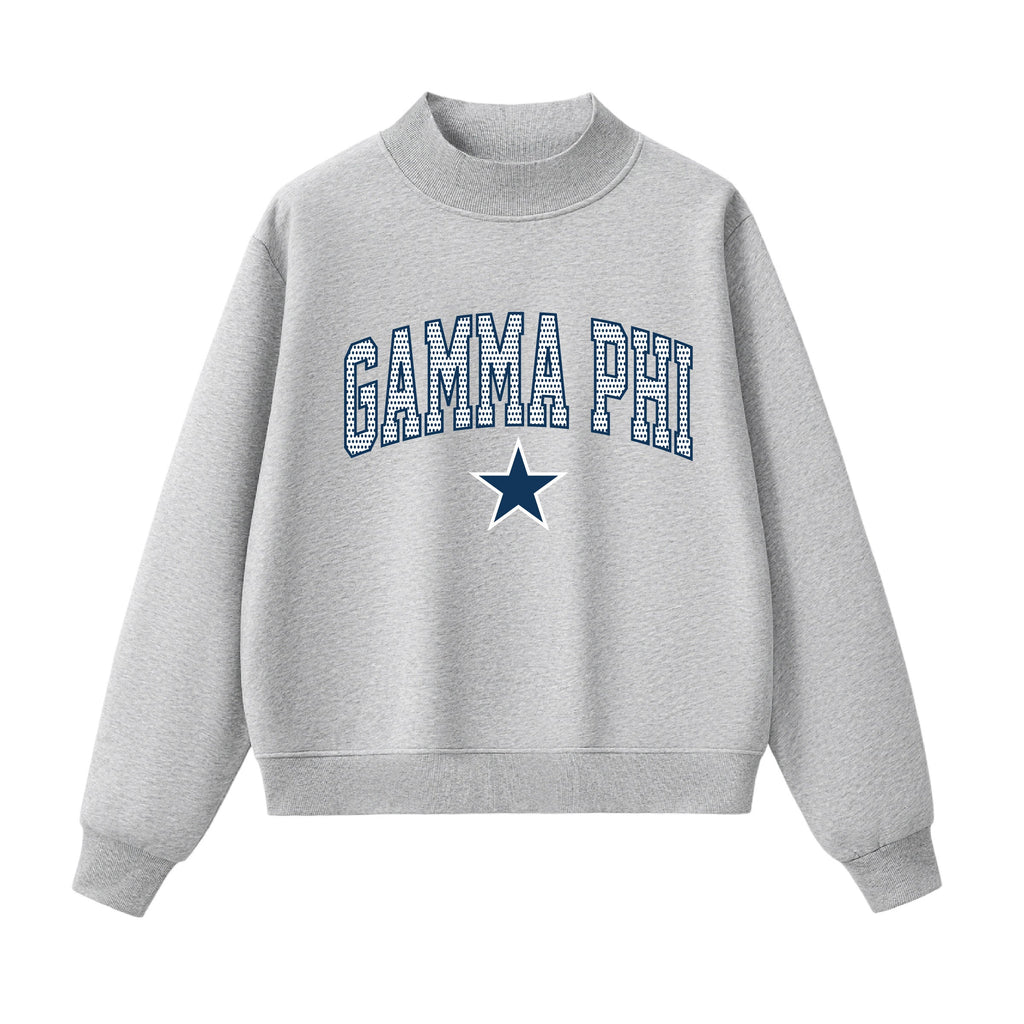 Gamma Phi Polka Dot Mock Neck