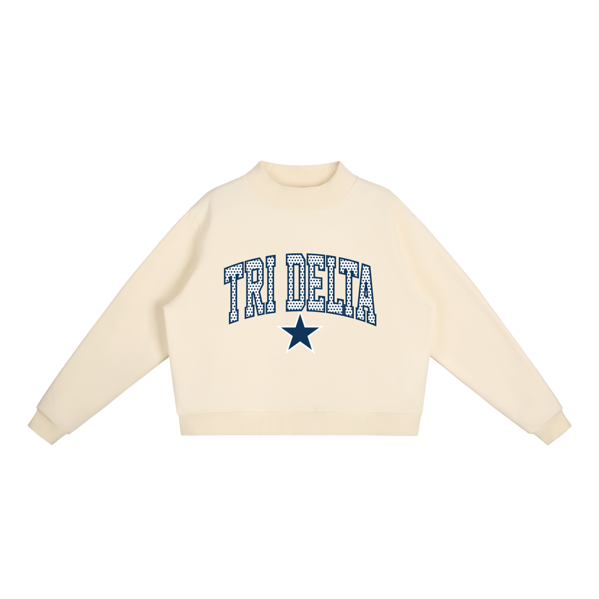 Tri Delta  Polka Dot Mock Neck